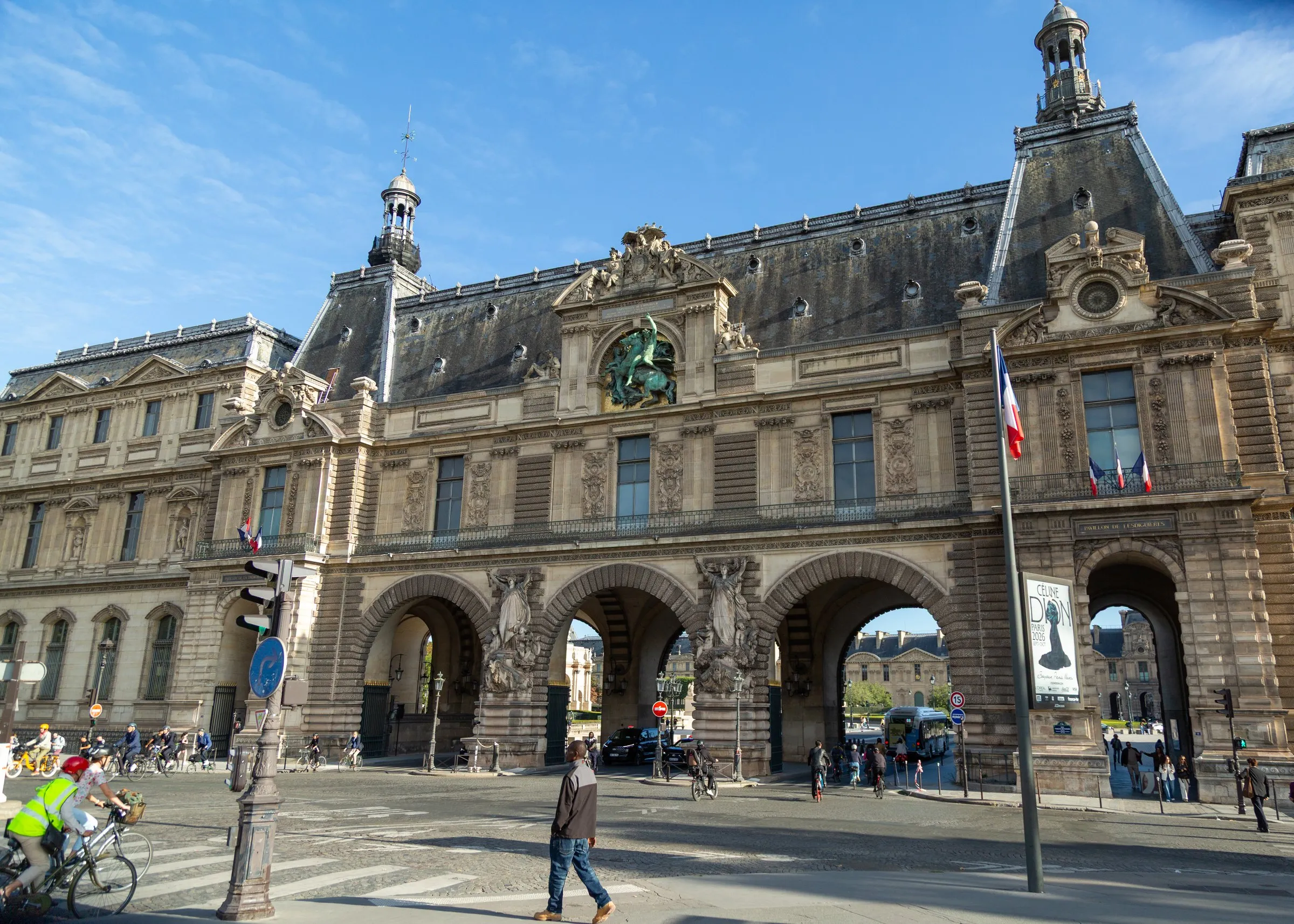 The Louvre's riverside wing and the Pont du Carrousel arches