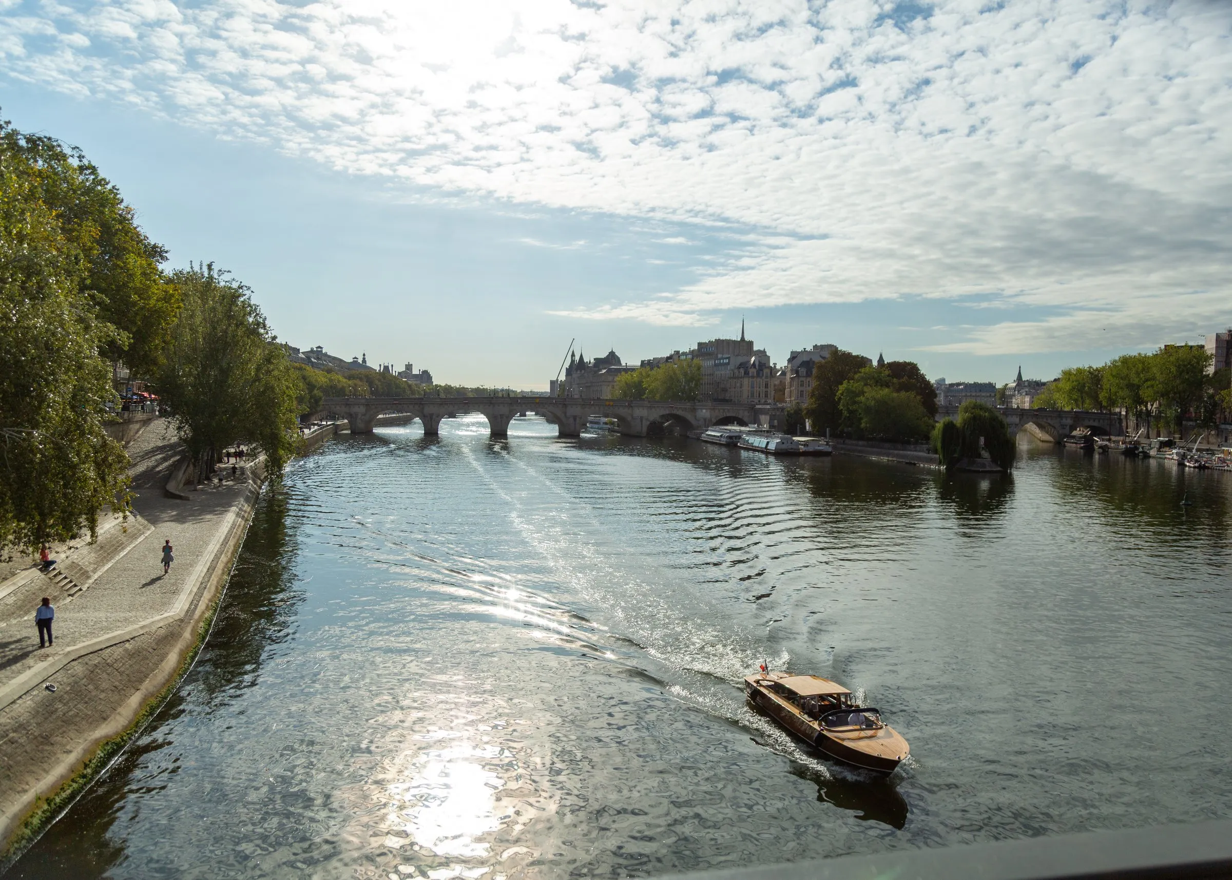 The Seine from the Pont des Arts, toward the Île de la Cité