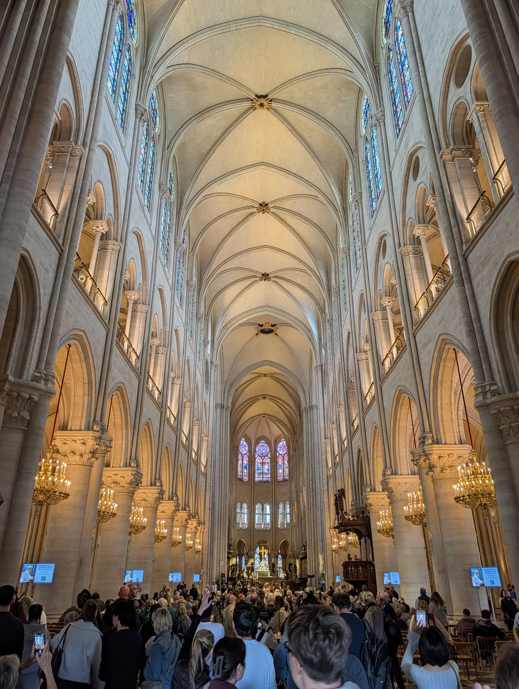 Inside the restored nave at last. The last time I came, it was closed