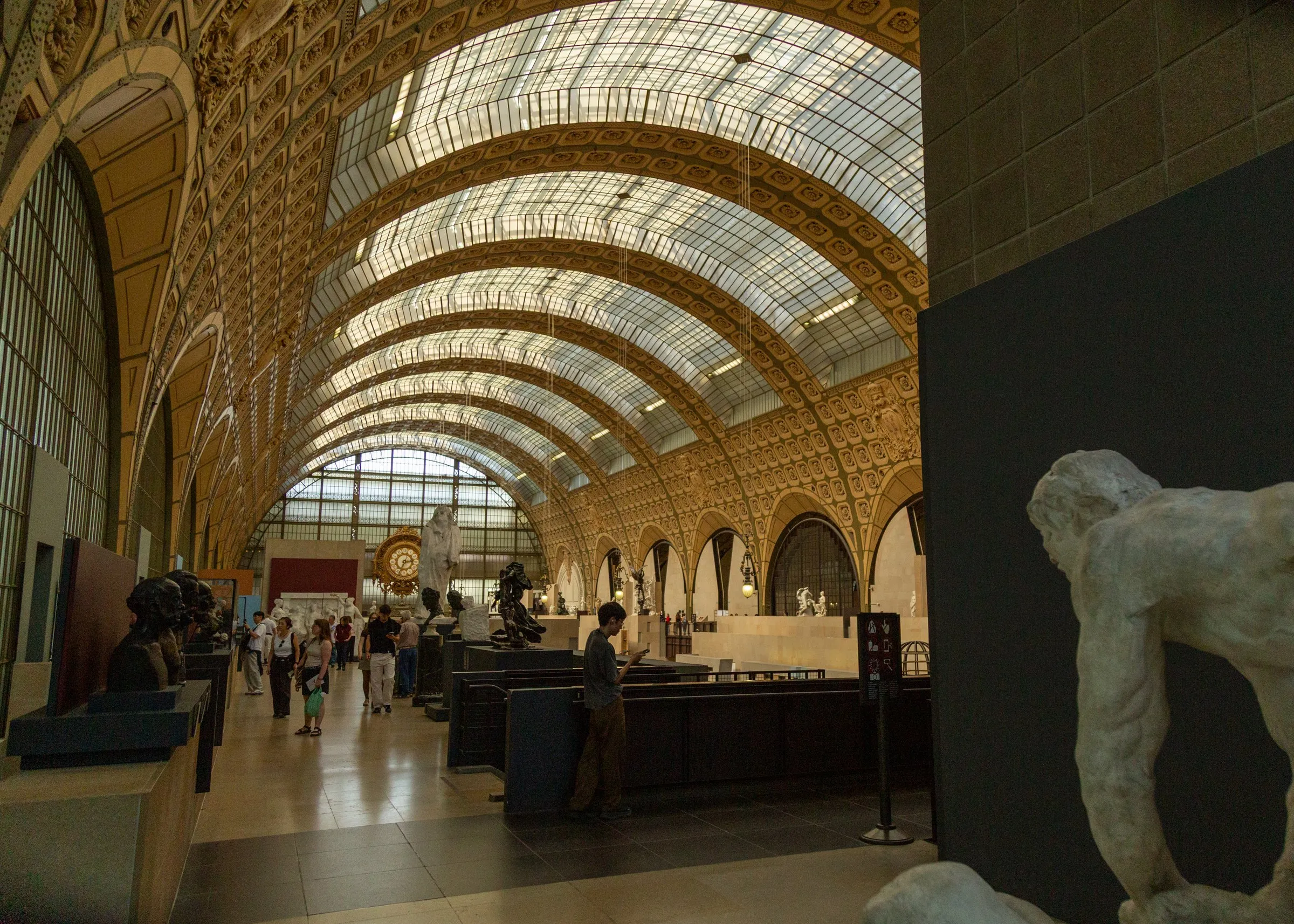 The old station hall from the sculpture floor