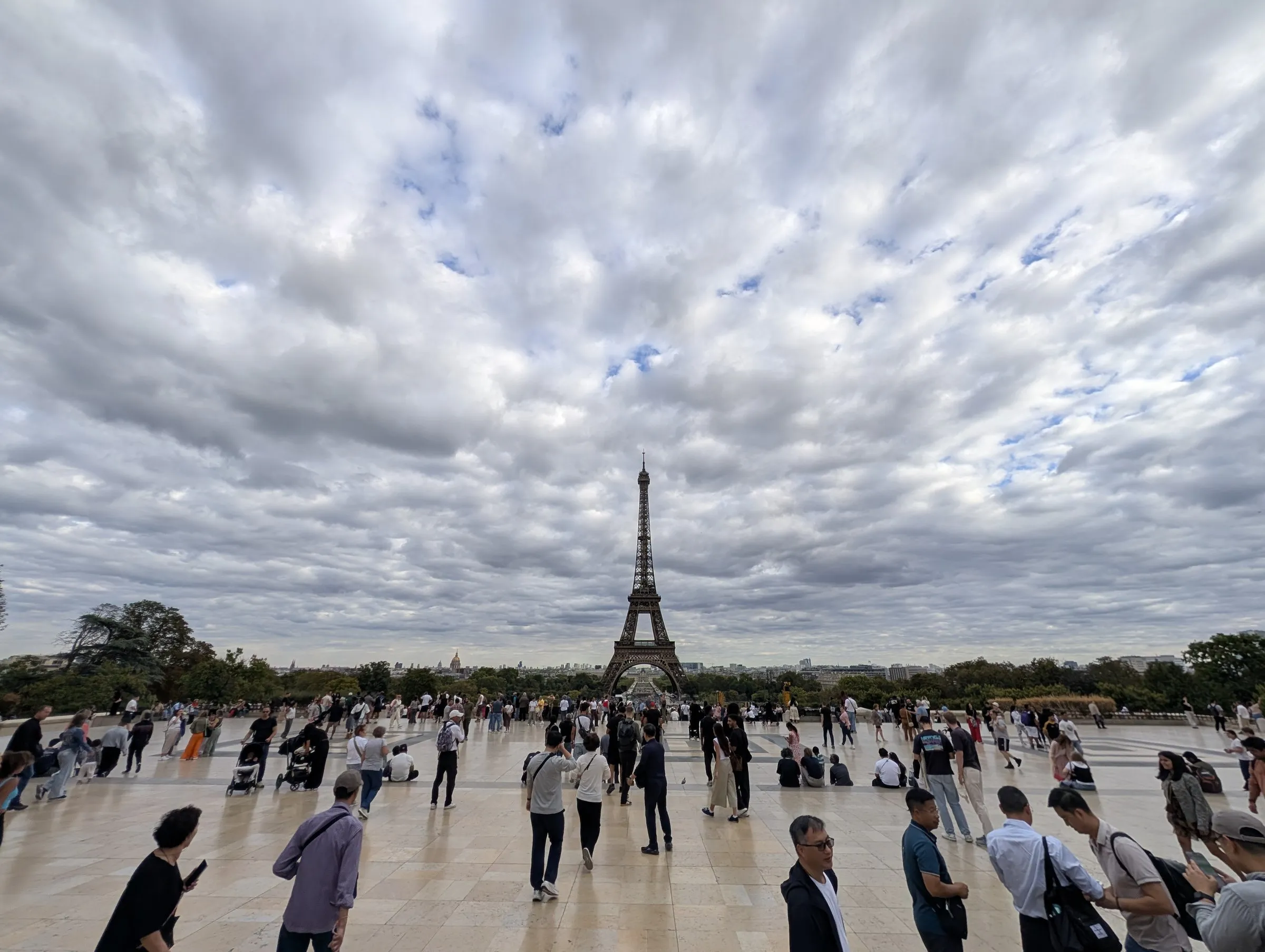 The wide view from the Trocadéro esplanade