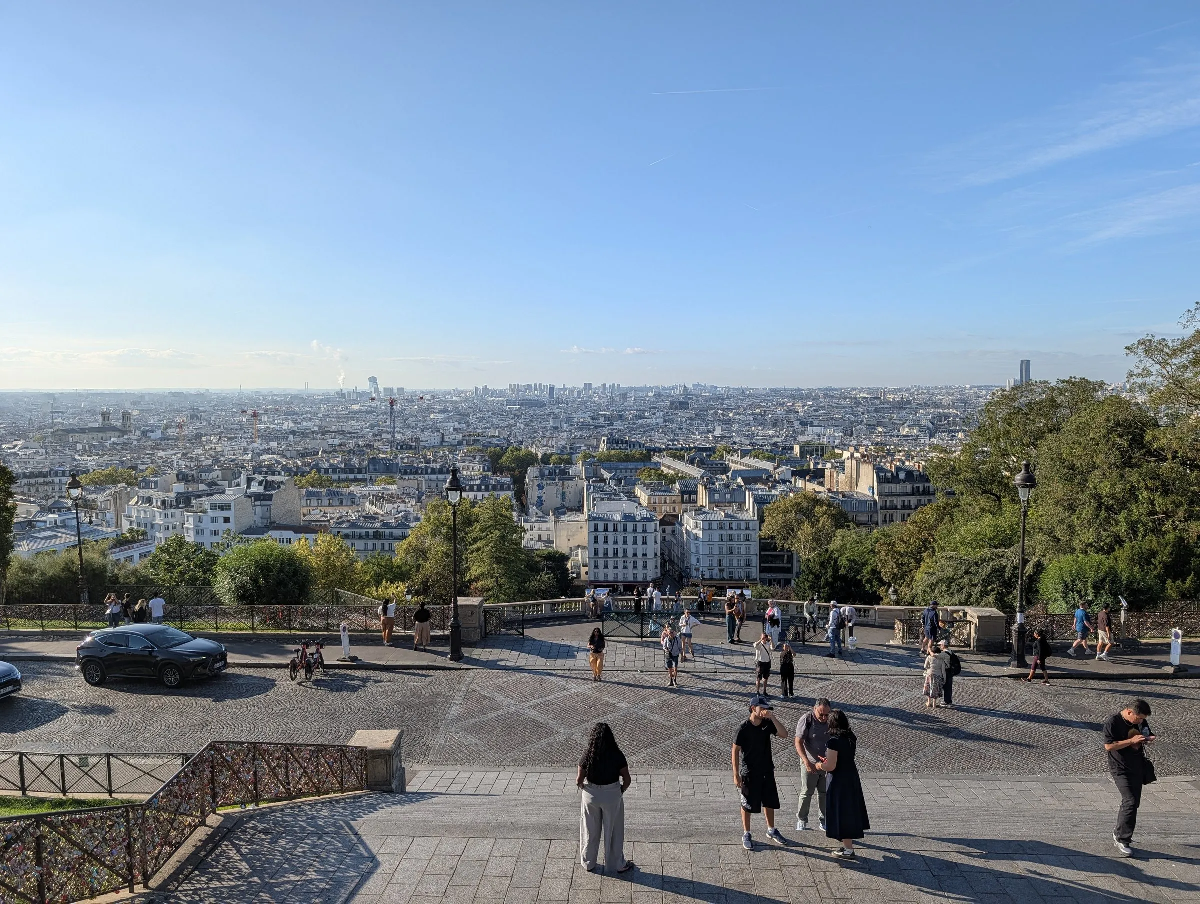 The city laid out below the basilica
