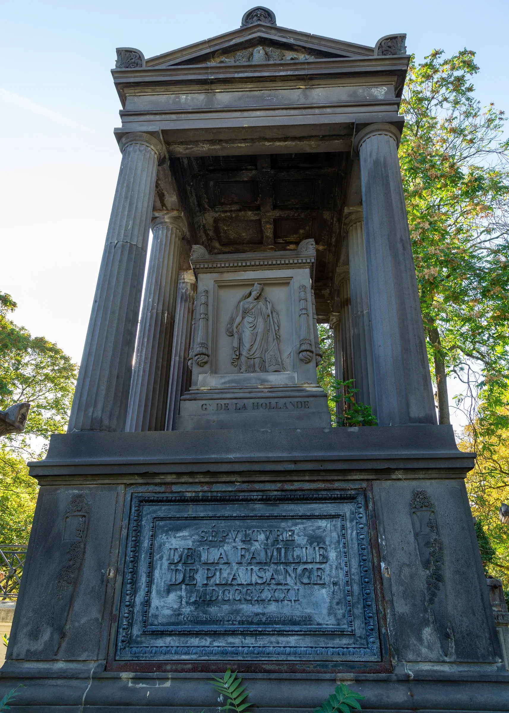 A columned monument at Père-Lachaise
