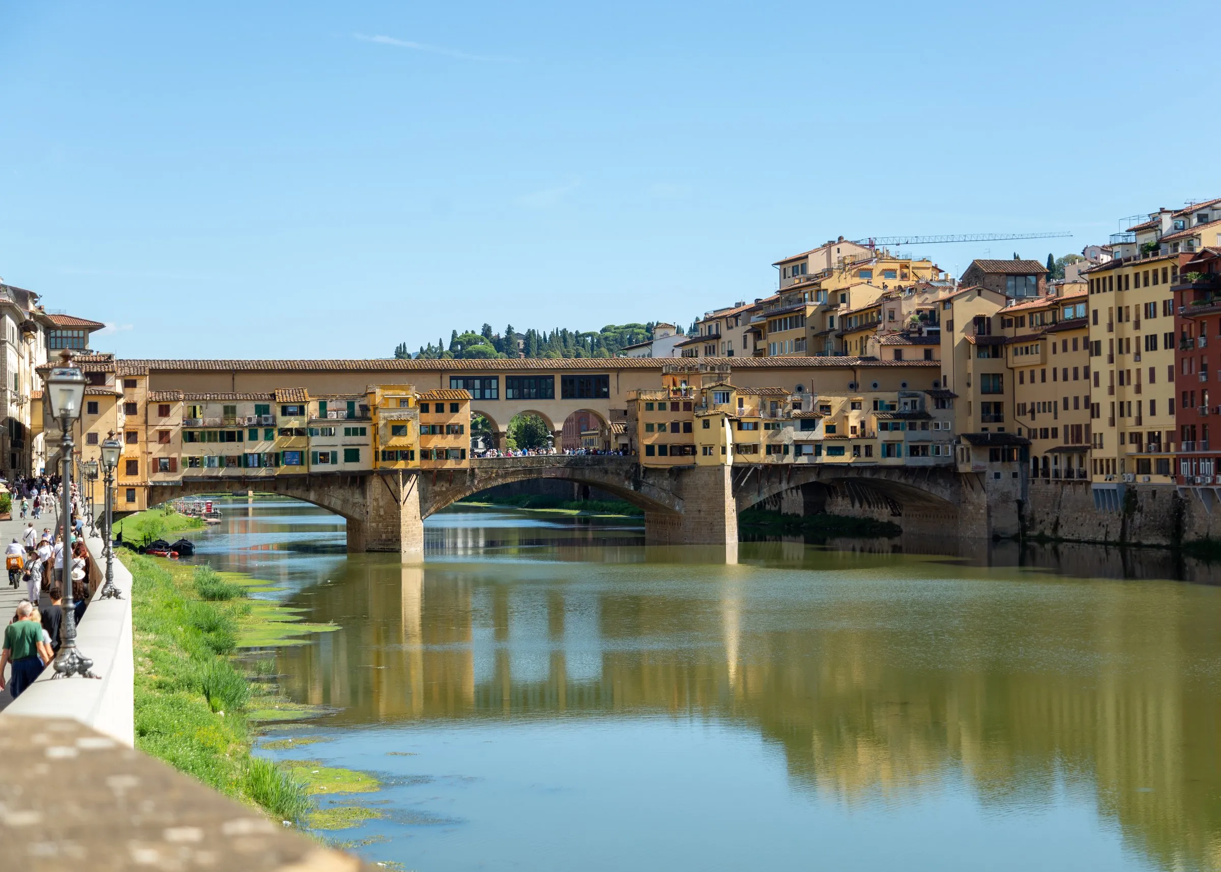 The Ponte Vecchio reflected in the Arno