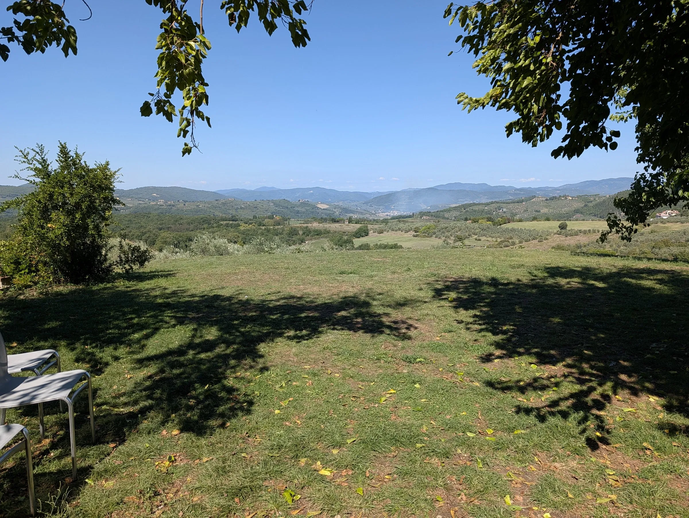 Looking out over the hills from the farm in Sant'Ellero