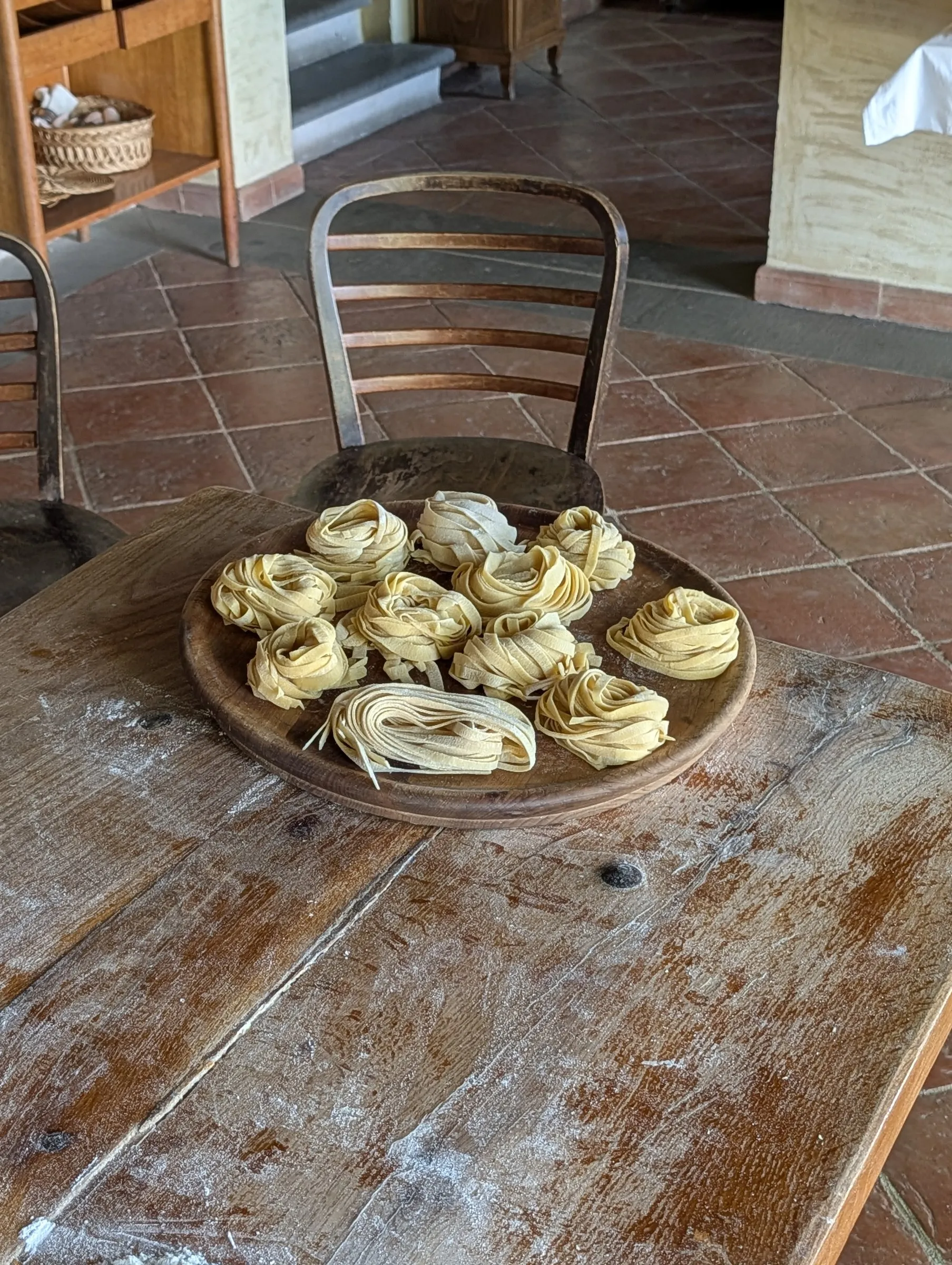Our tagliatelle, rolled and cut by hand