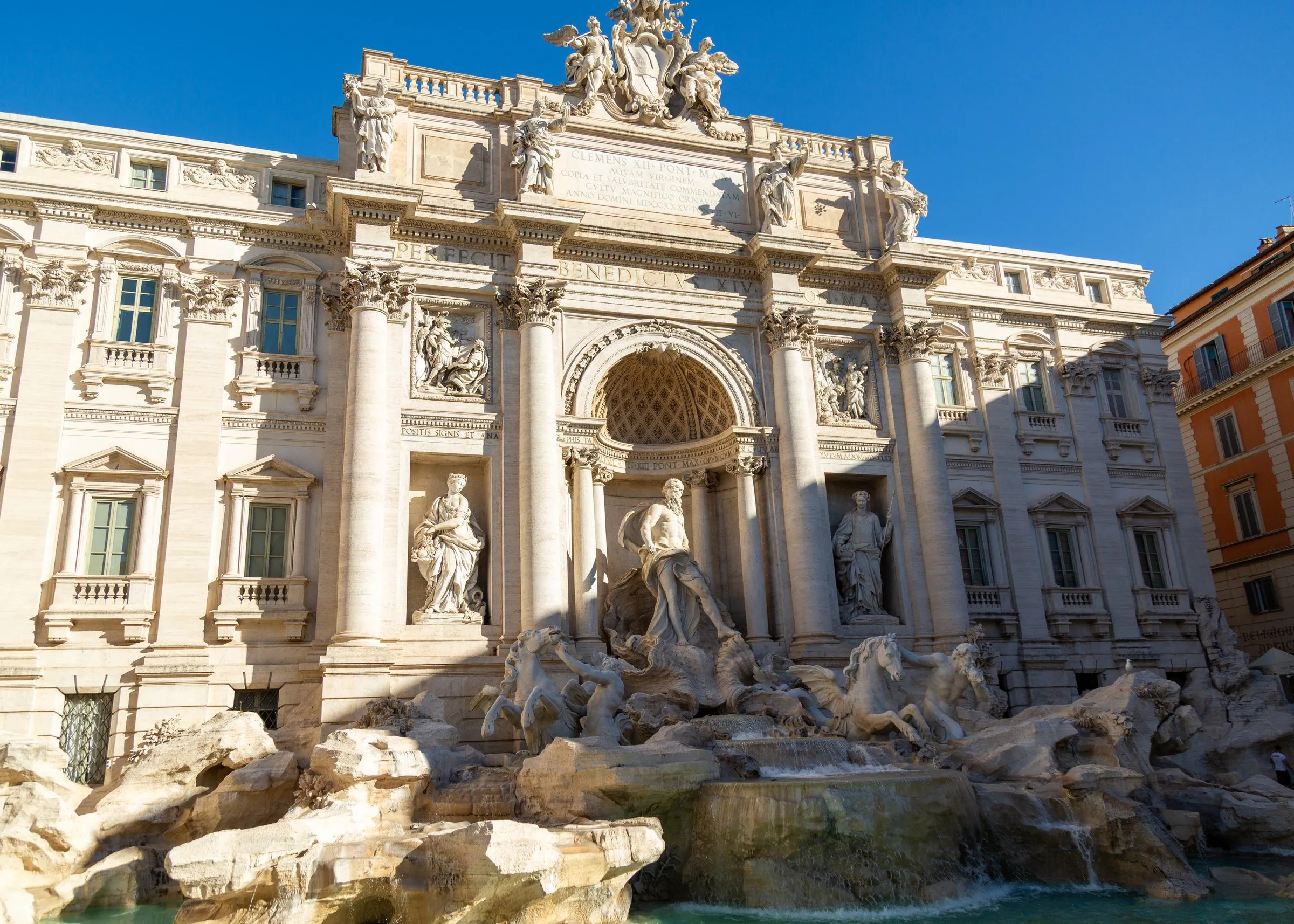 The Trevi Fountain in the morning