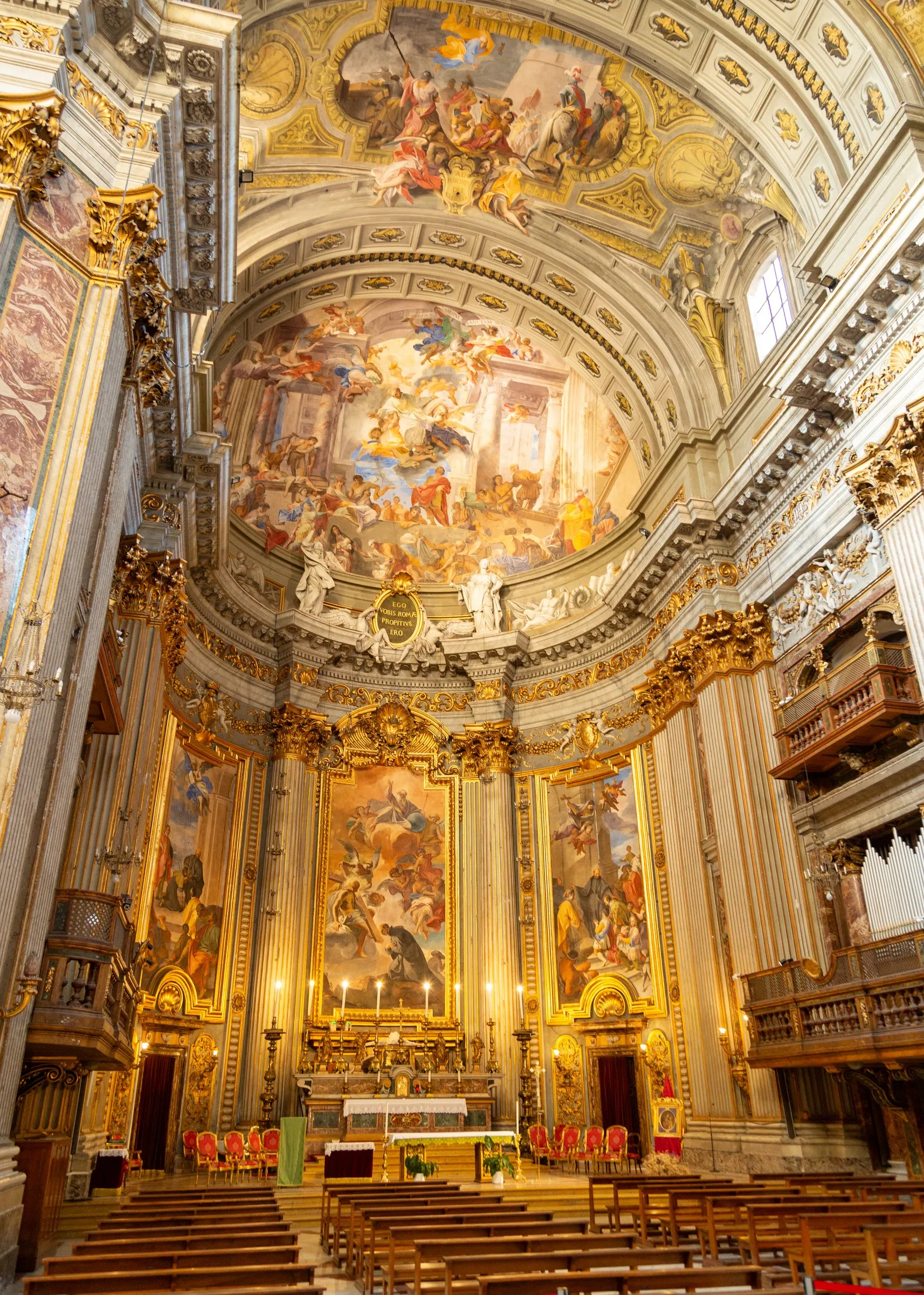 The apse frescoes at Sant'Ignazio