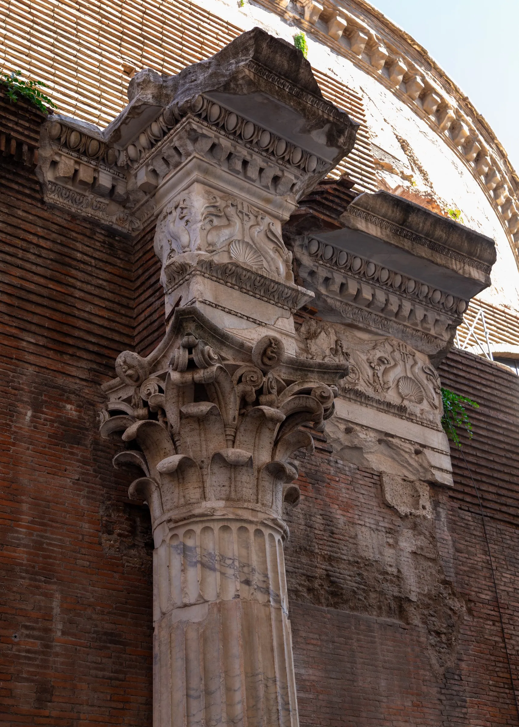 A column capital at the Pantheon