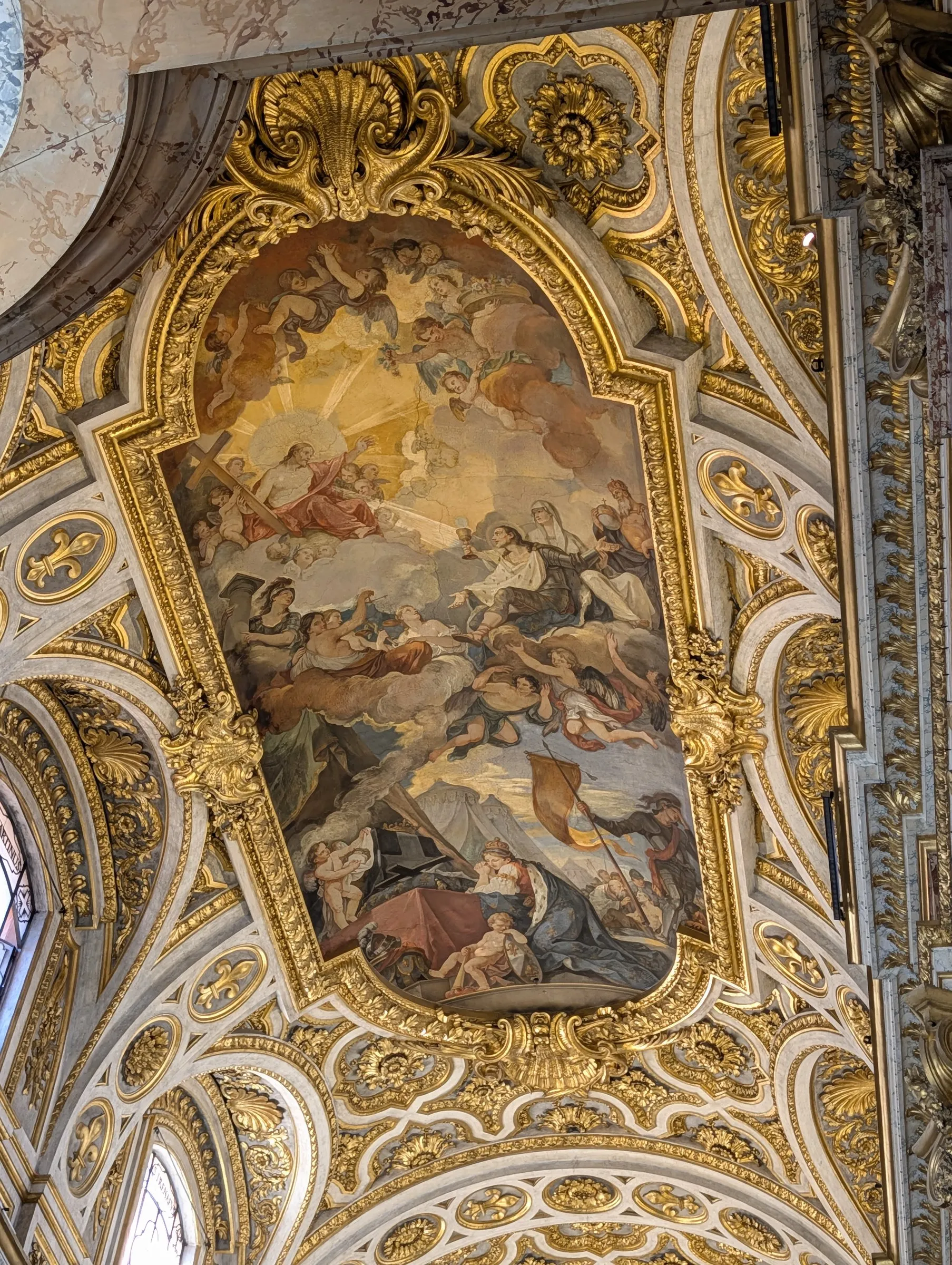 The San Luigi ceiling. I didn't photograph the Caravaggios, but I got this