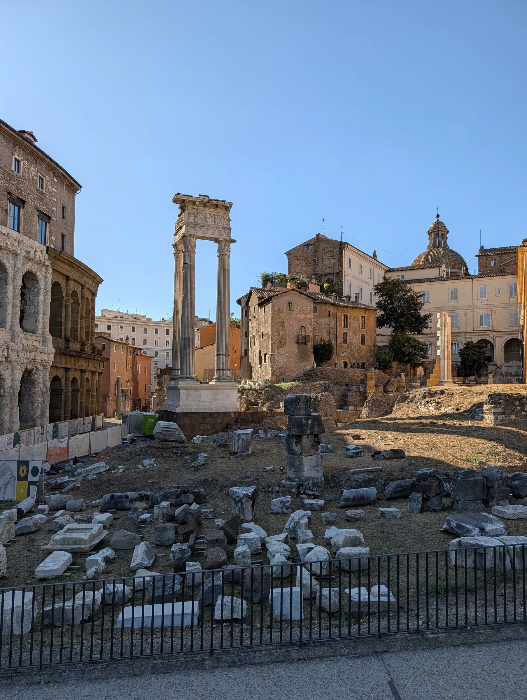 Temple of Apollo Sosianus by the Theatre of Marcellus, near the Tiber Island meeting point