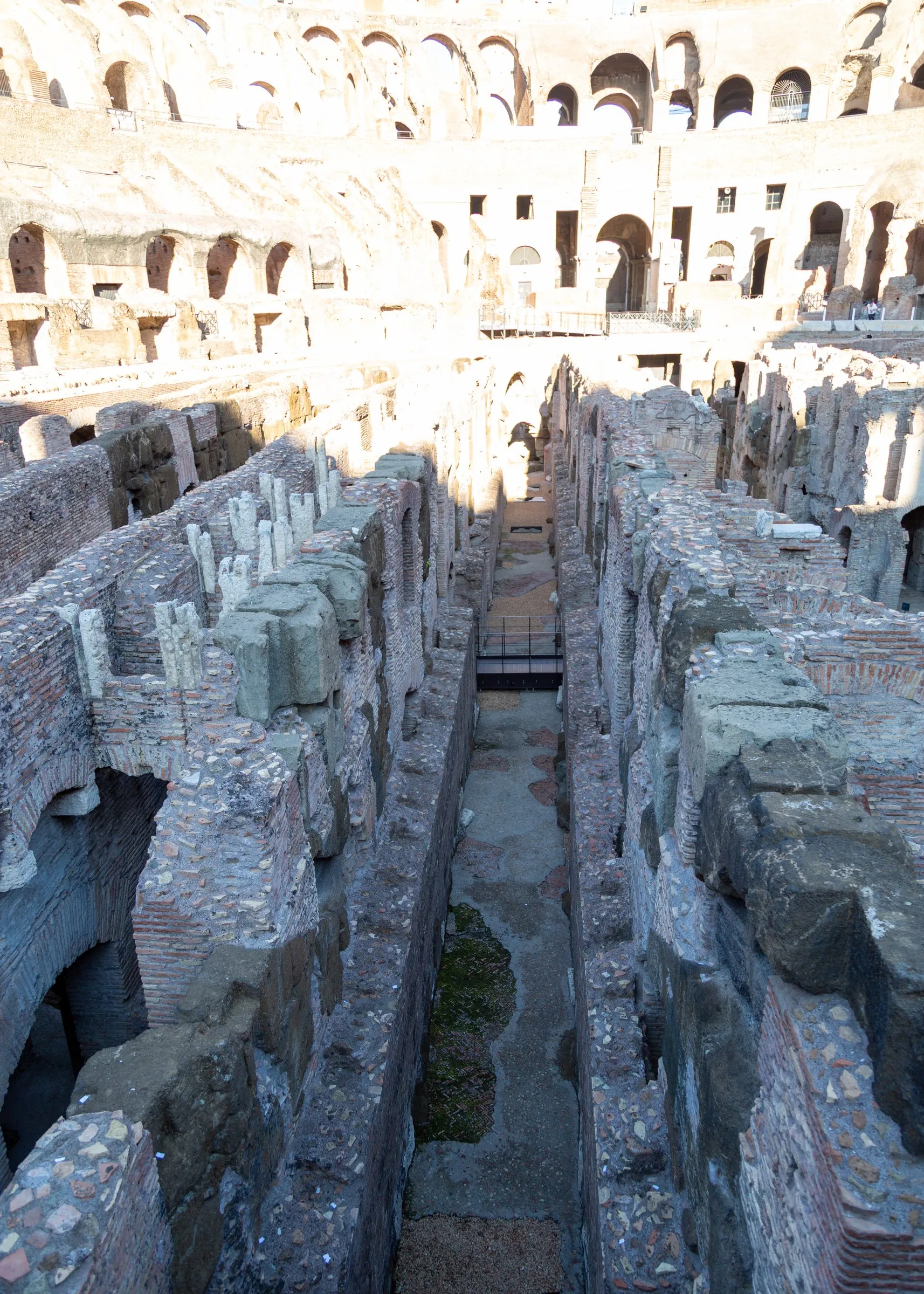 Down into the hypogeum from the arena floor