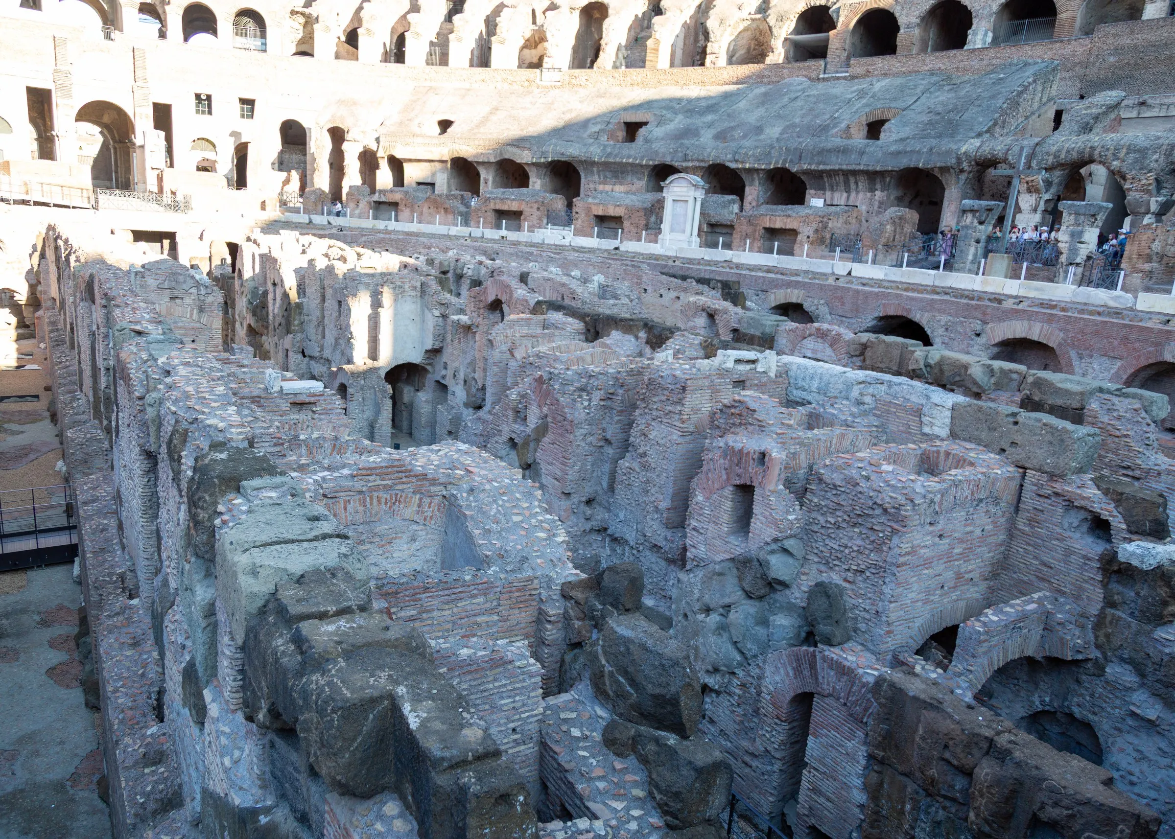 The hypogeum's walls and passages