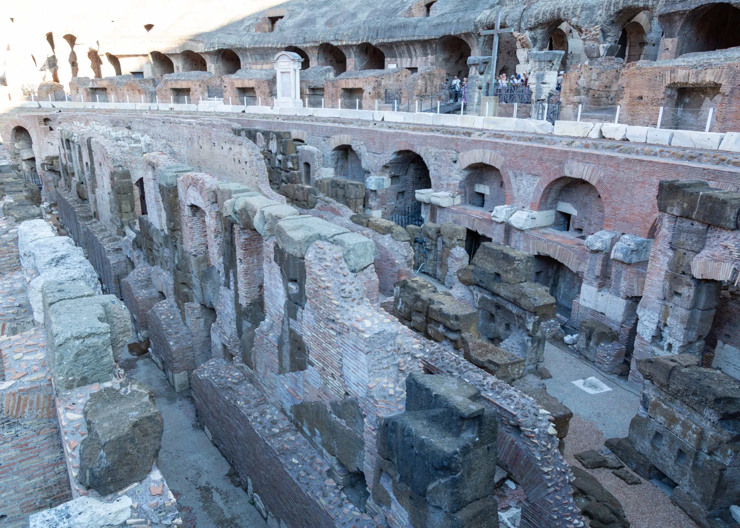 The hypogeum and the stands behind
