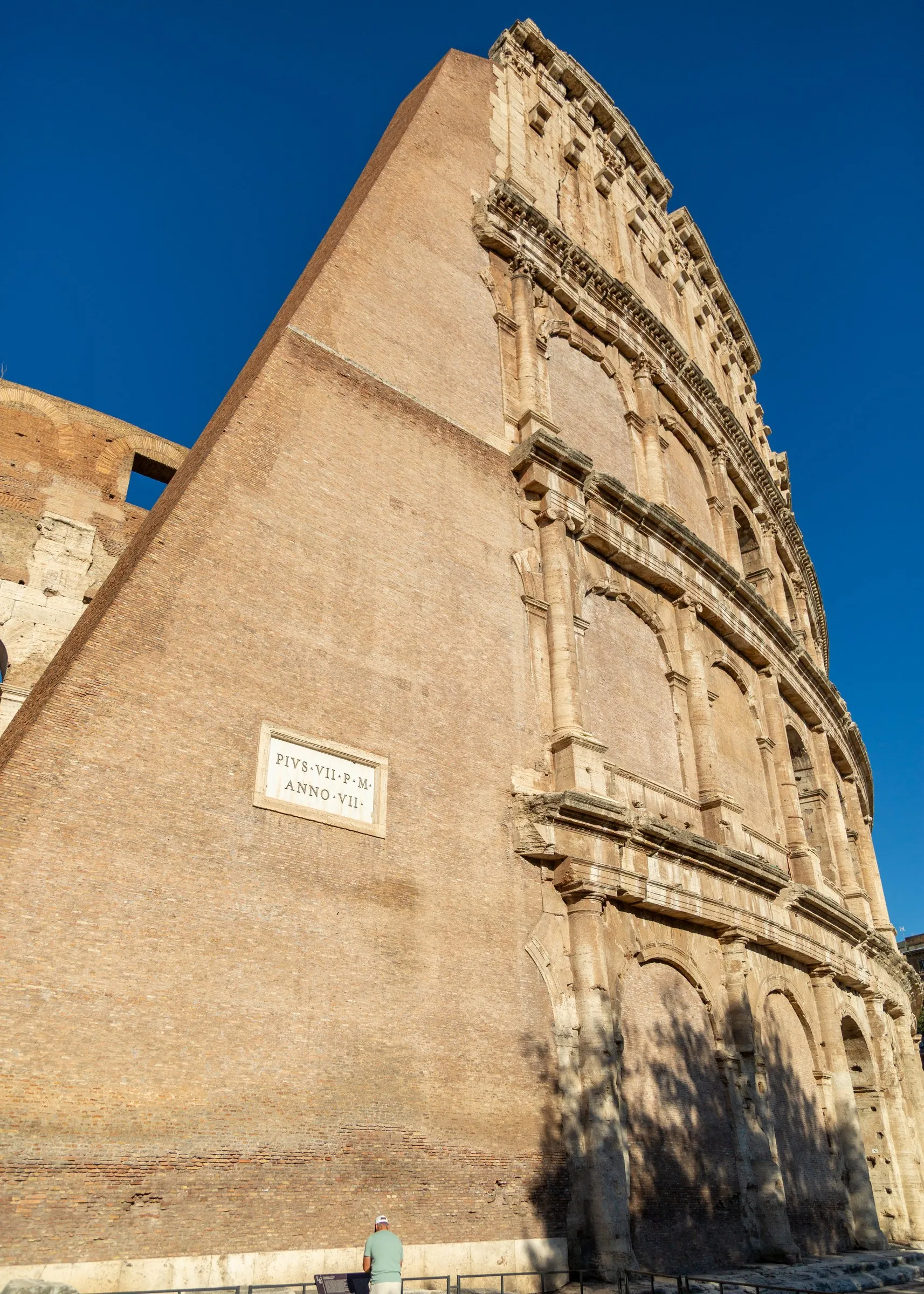 The buttress on the Colosseum's outer wall
