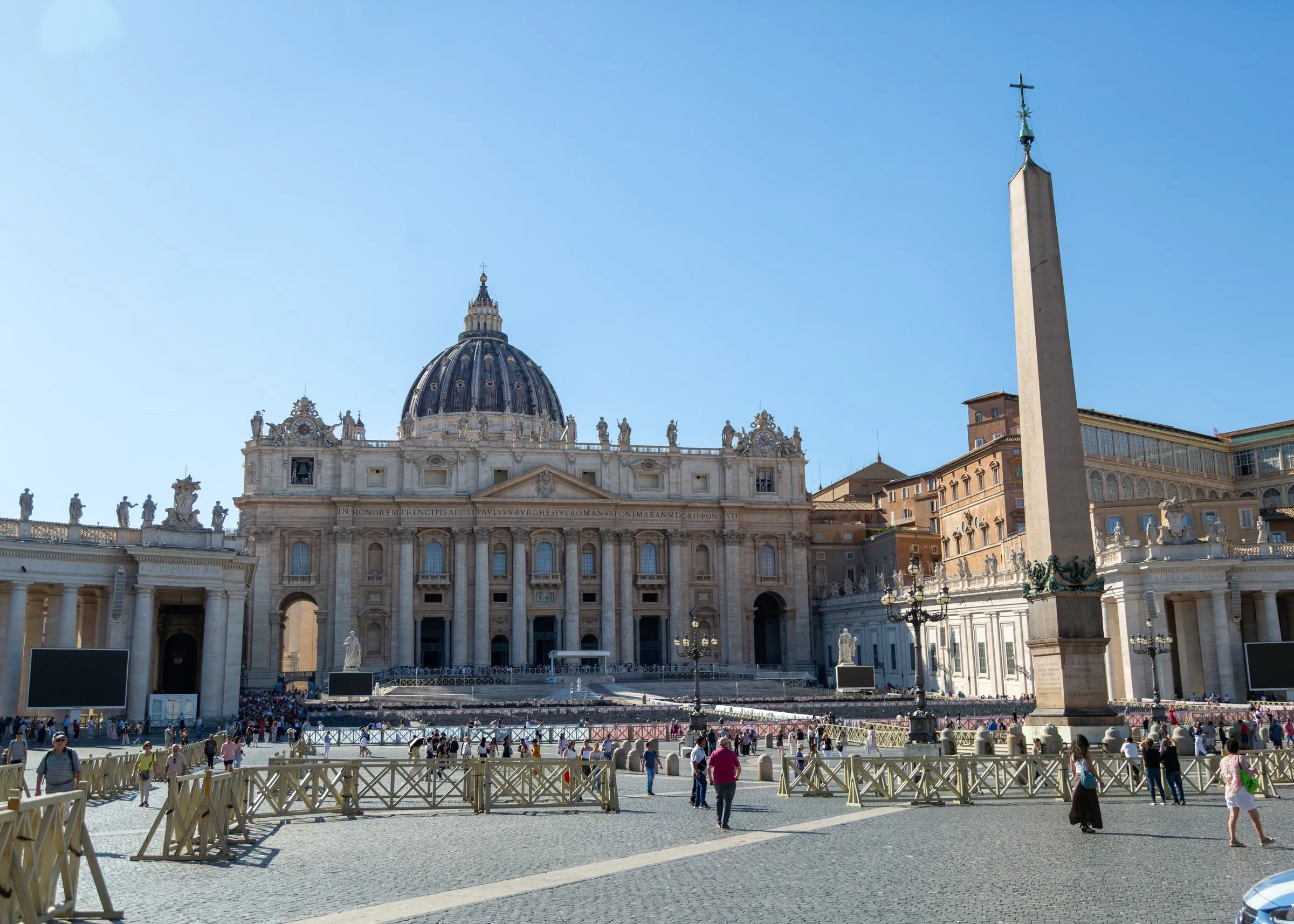 St. Peter's Square and the obelisk in the afternoon heat