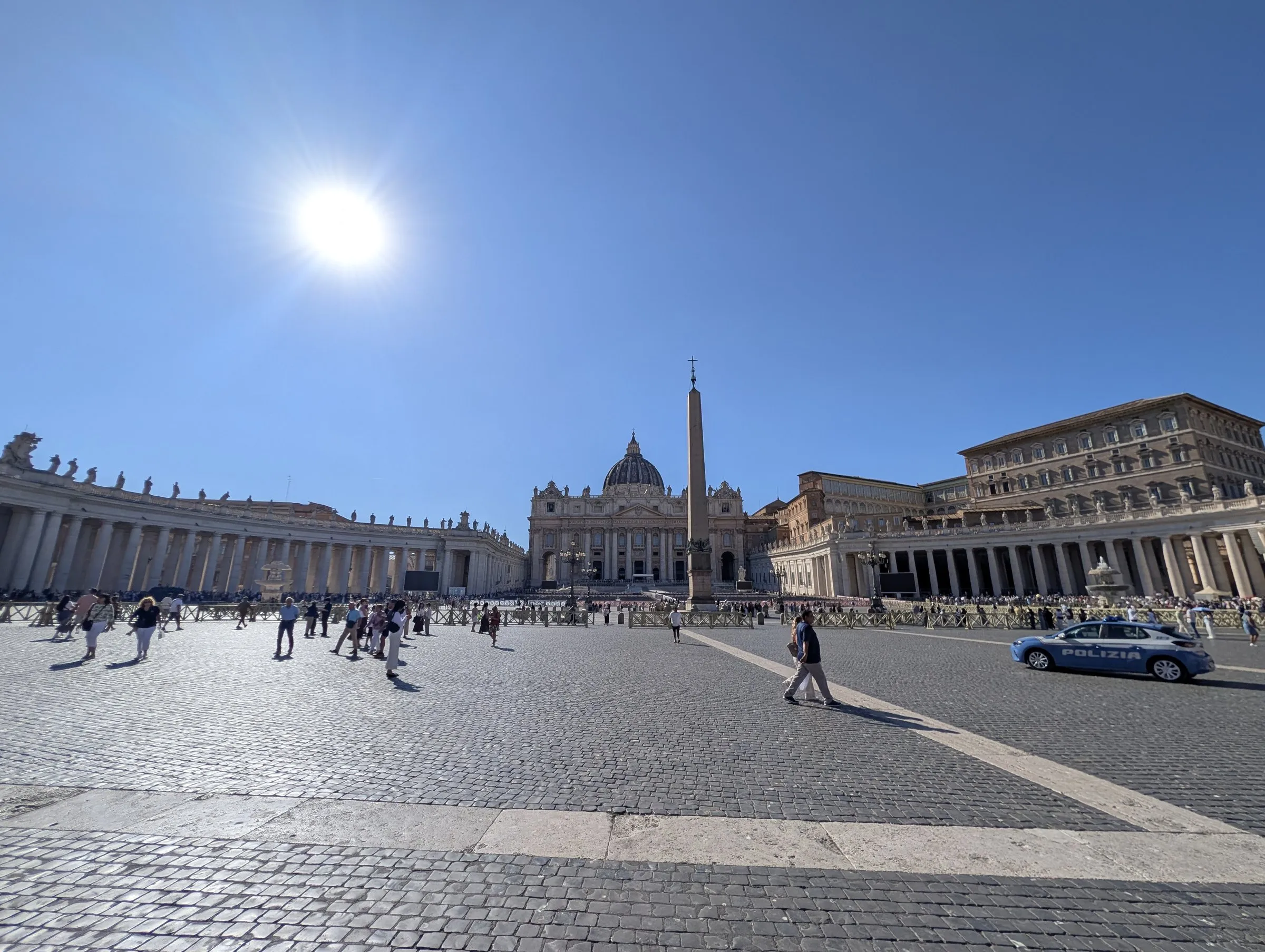 St. Peter's Square in the afternoon heat. This was as close as I got