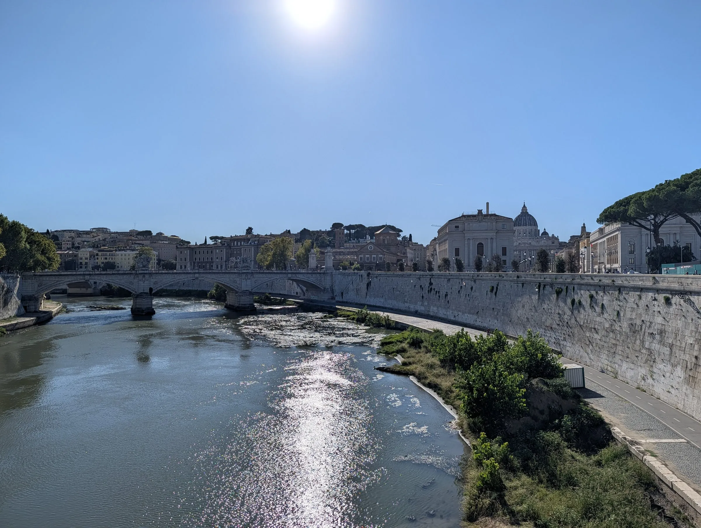 The Tiber, with St. Peter's dome in the distance