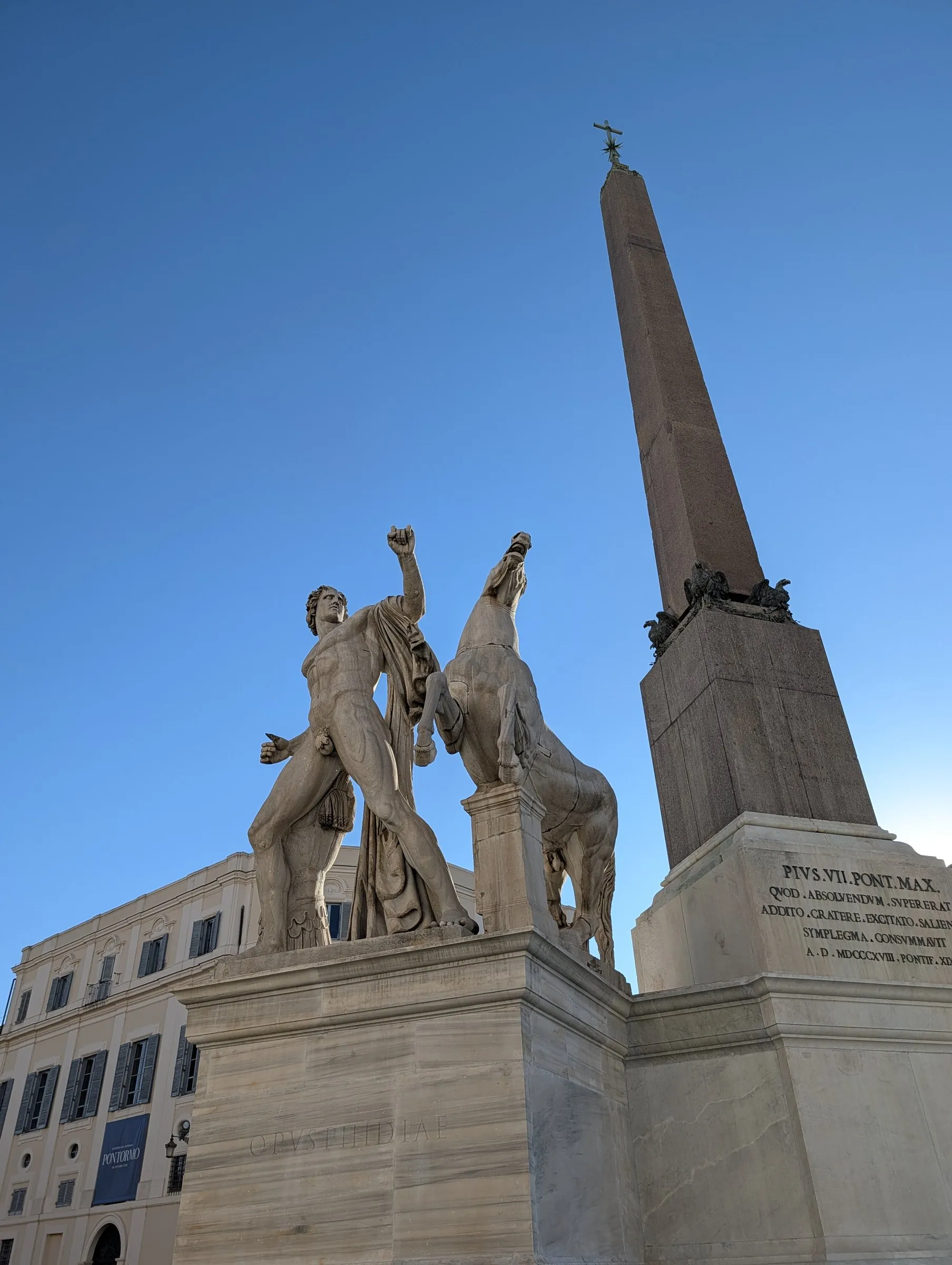 The Quirinale obelisk and the Dioscuri