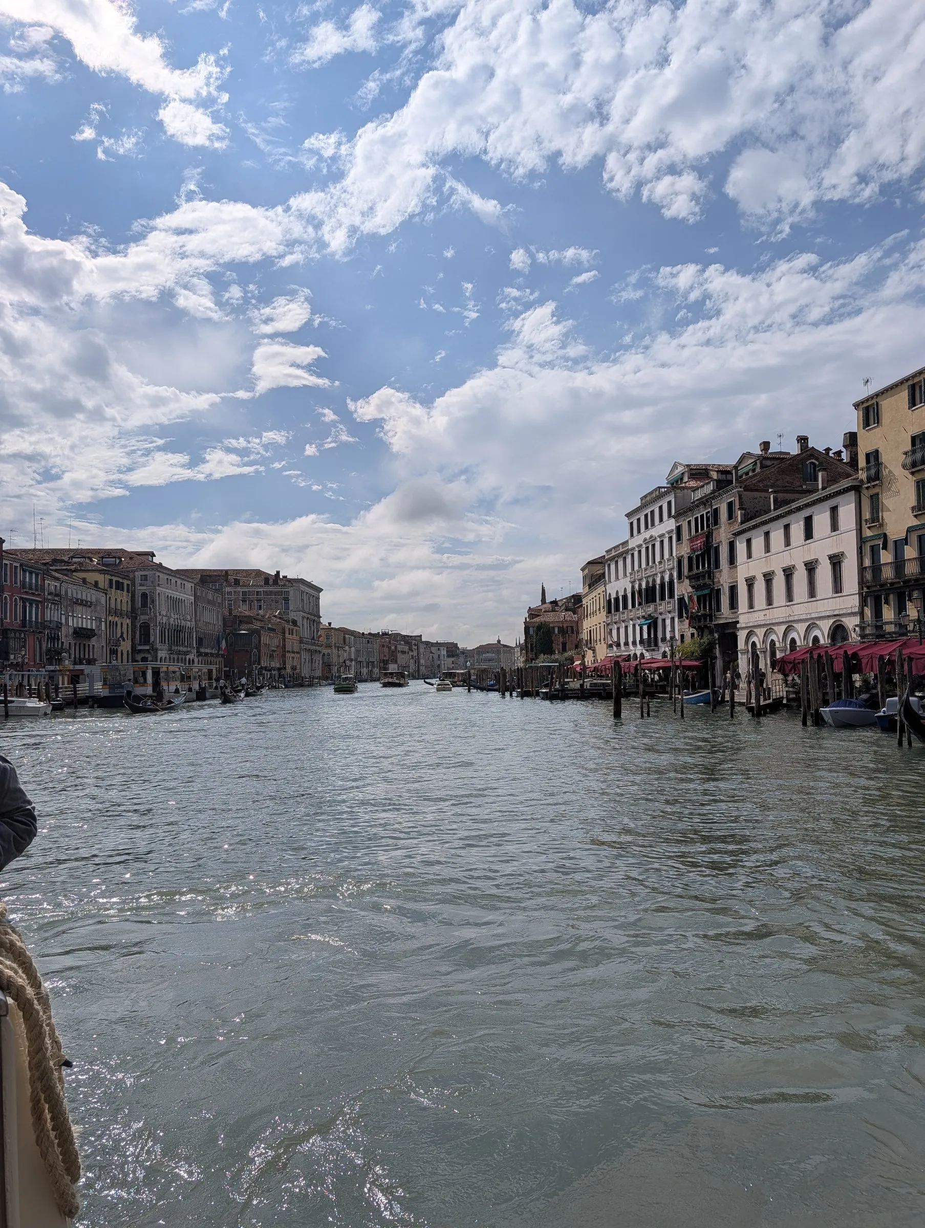Line 2 vaporetto down the Grand Canal