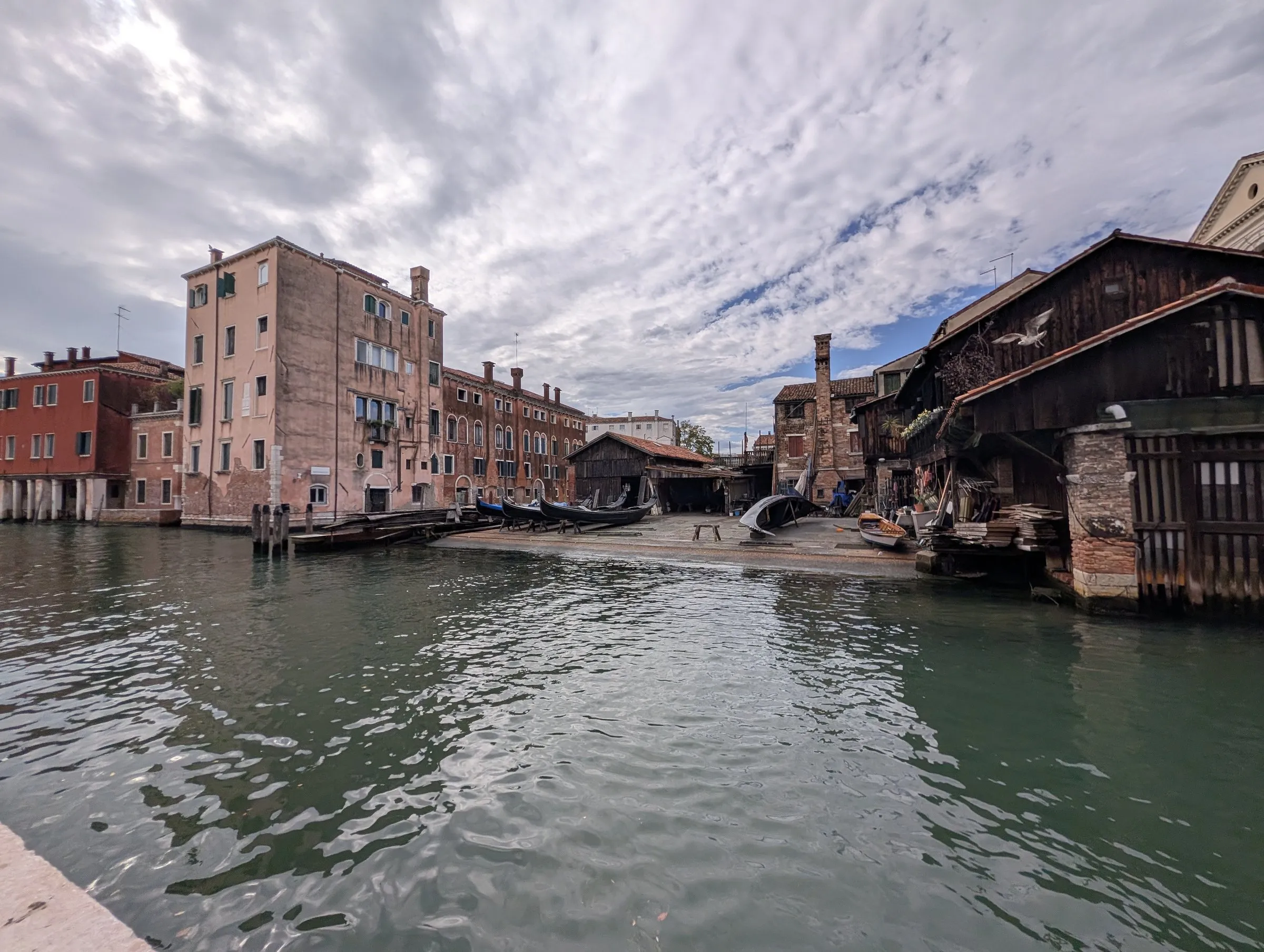 San Trovaso gondola yard across the canal