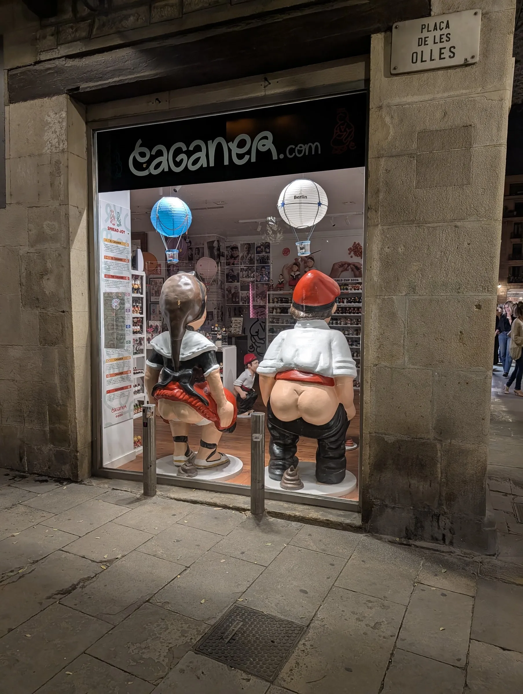 The caganer shop in Plaça de les Olles