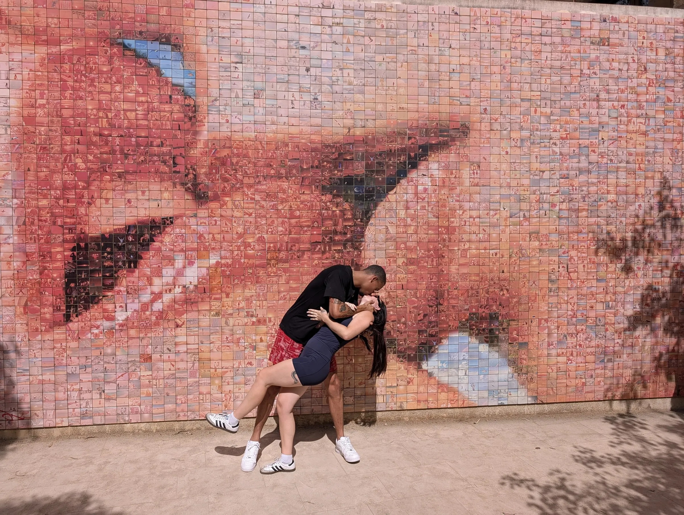 Carlie and Miguel at "The World Begins With Every Kiss"