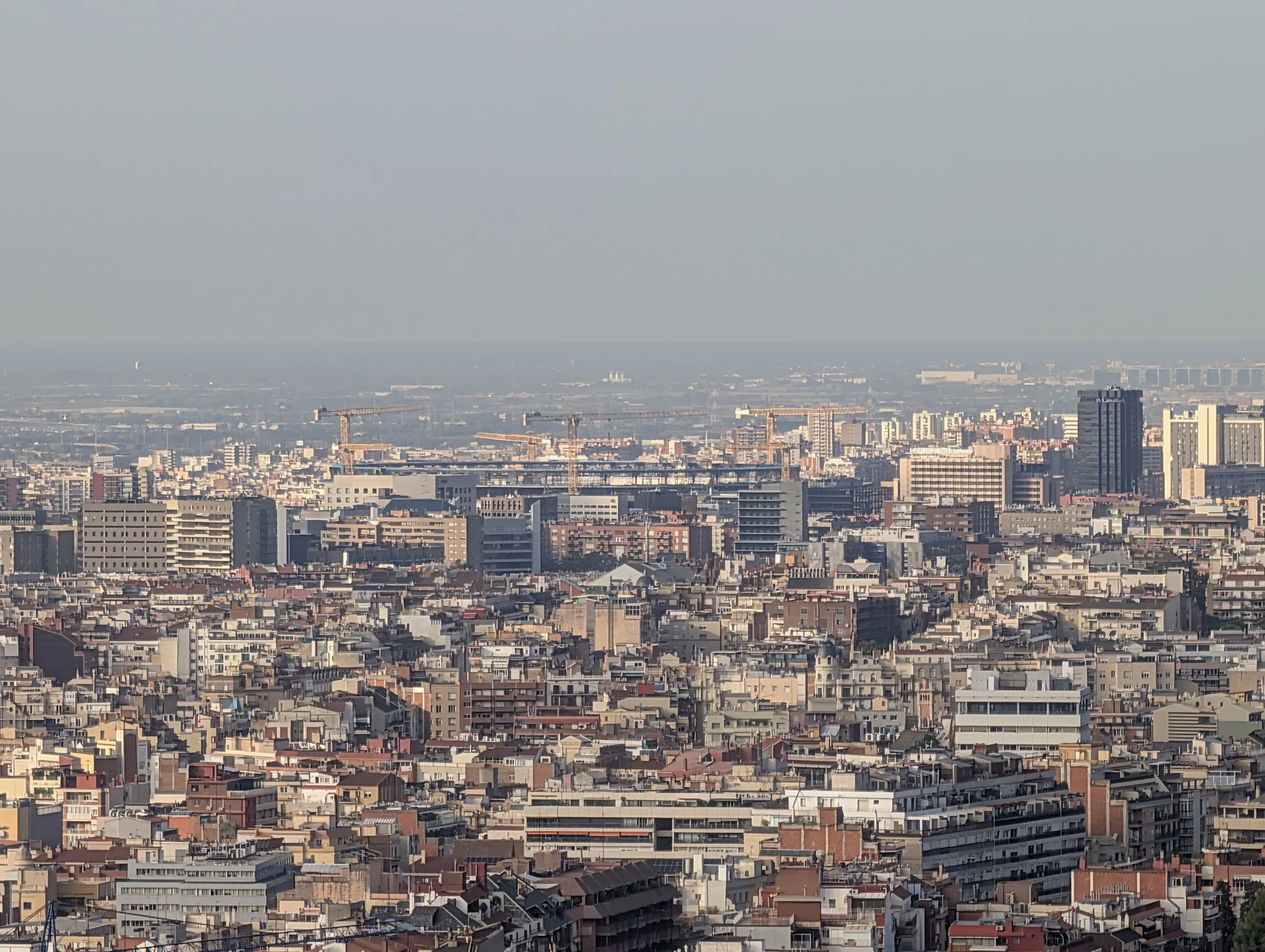 Rooftops toward the port