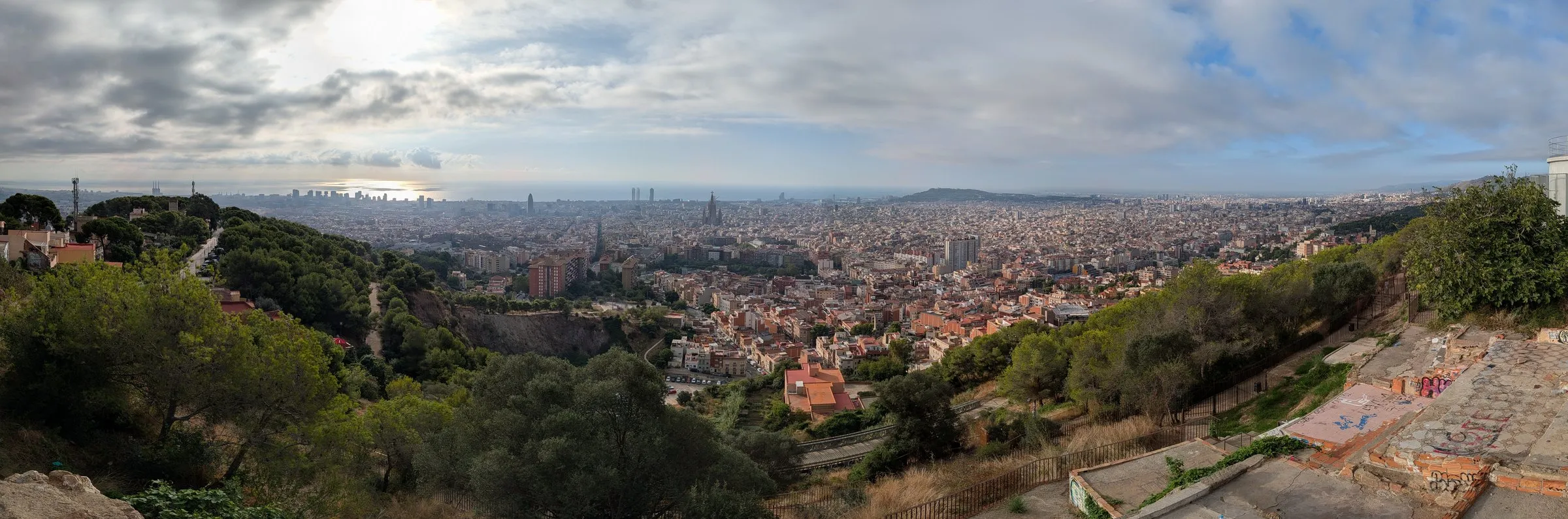 Panorama on the way to the top