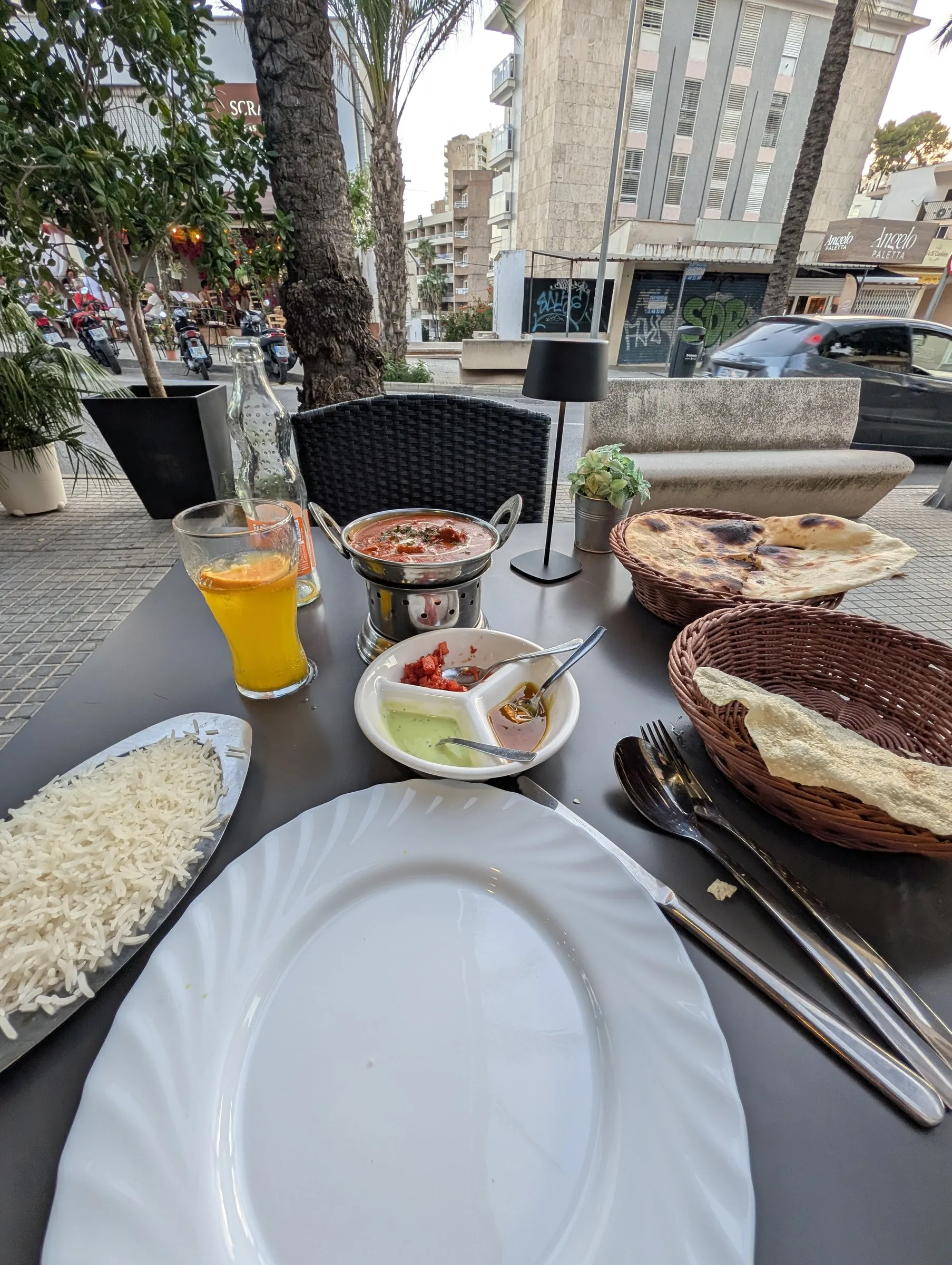 First-night dinner near the hotel