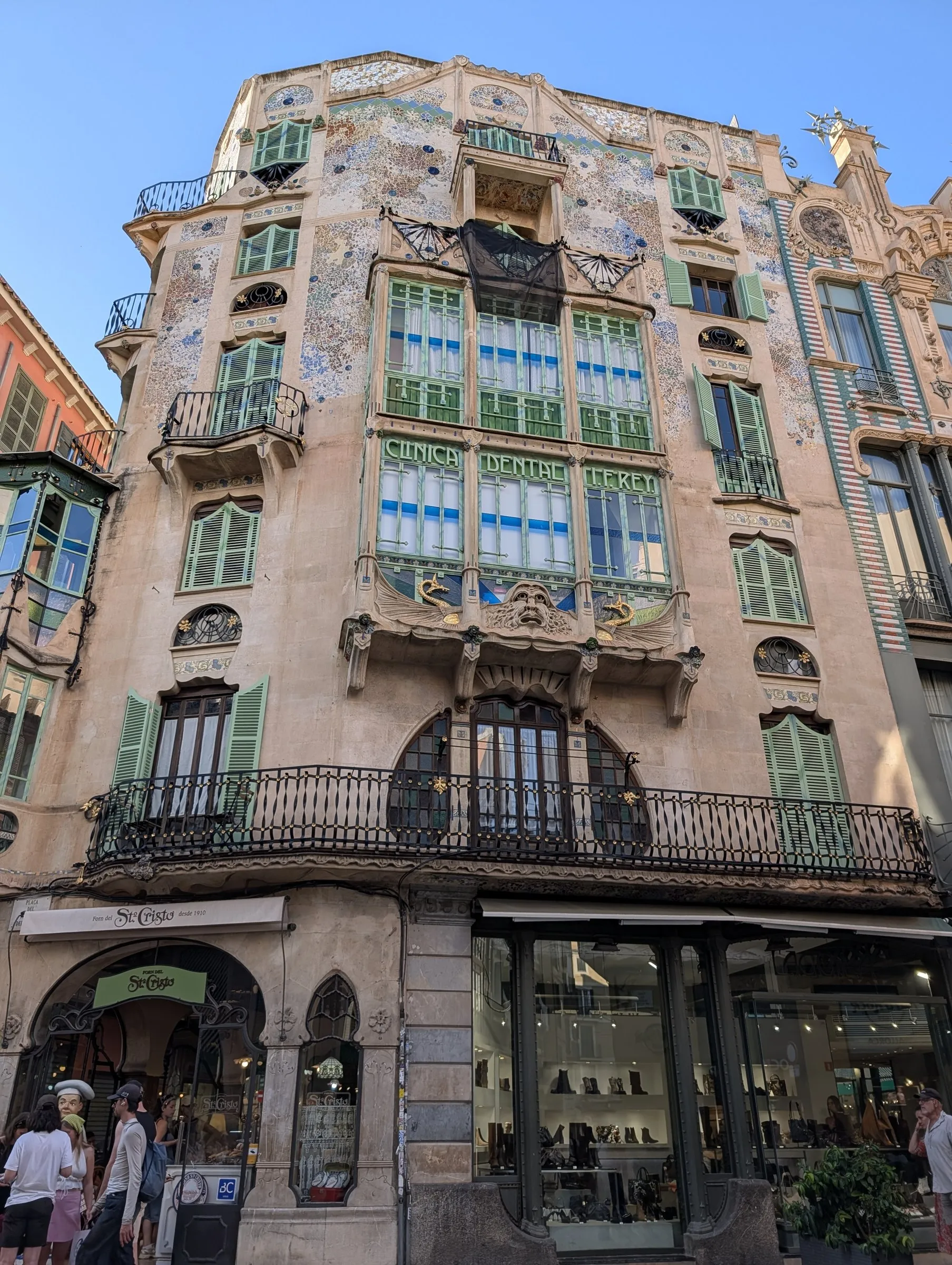 Modernista façade in the old town