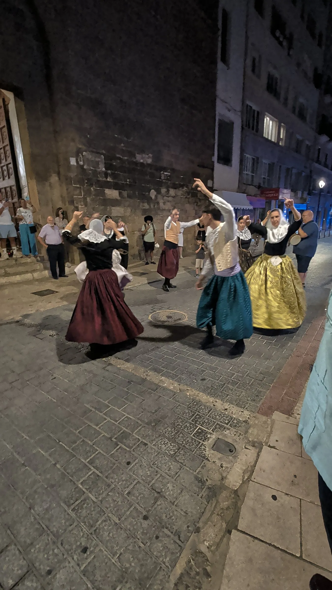 Dancing in the street during the procession
