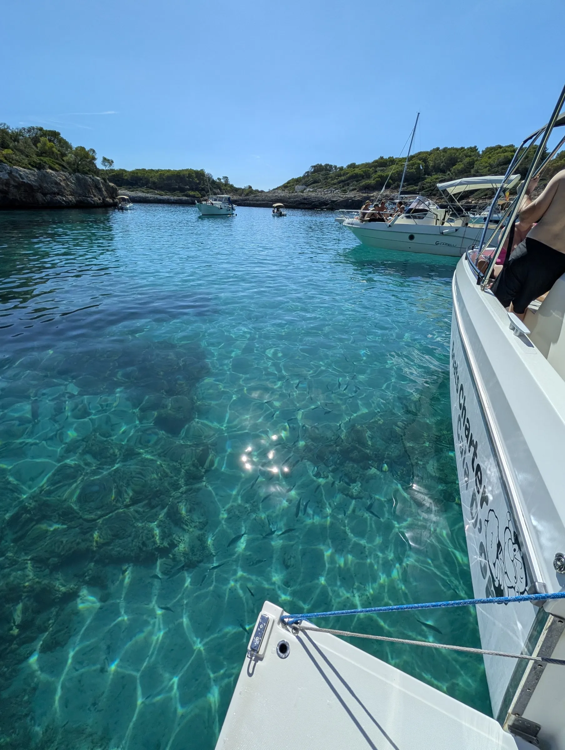 Crystal-clear water at the lunch stop