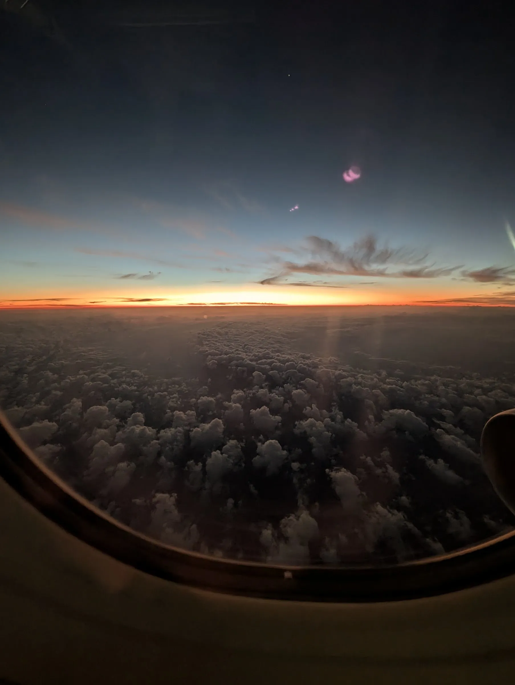 Sunrise above the clouds