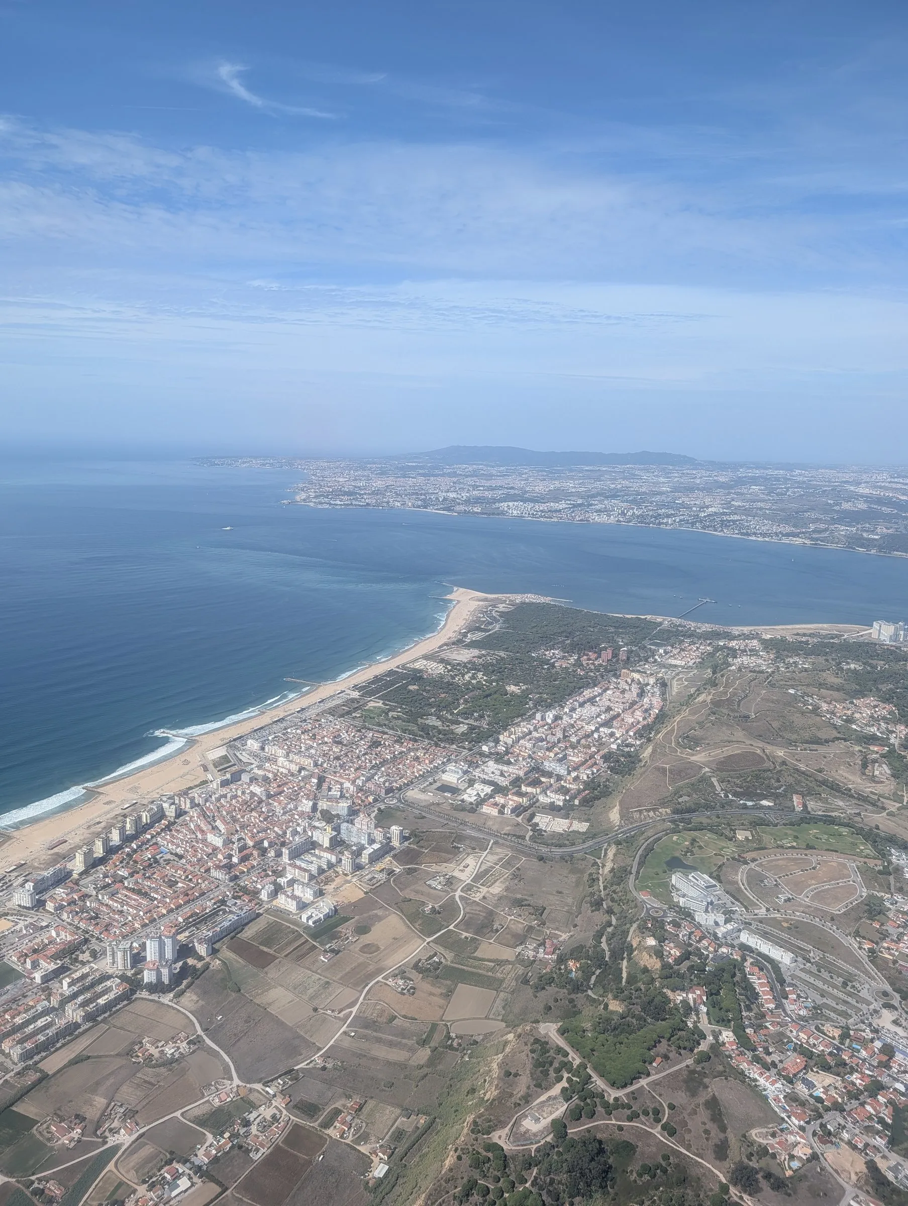 Coming in over the Atlantic coast