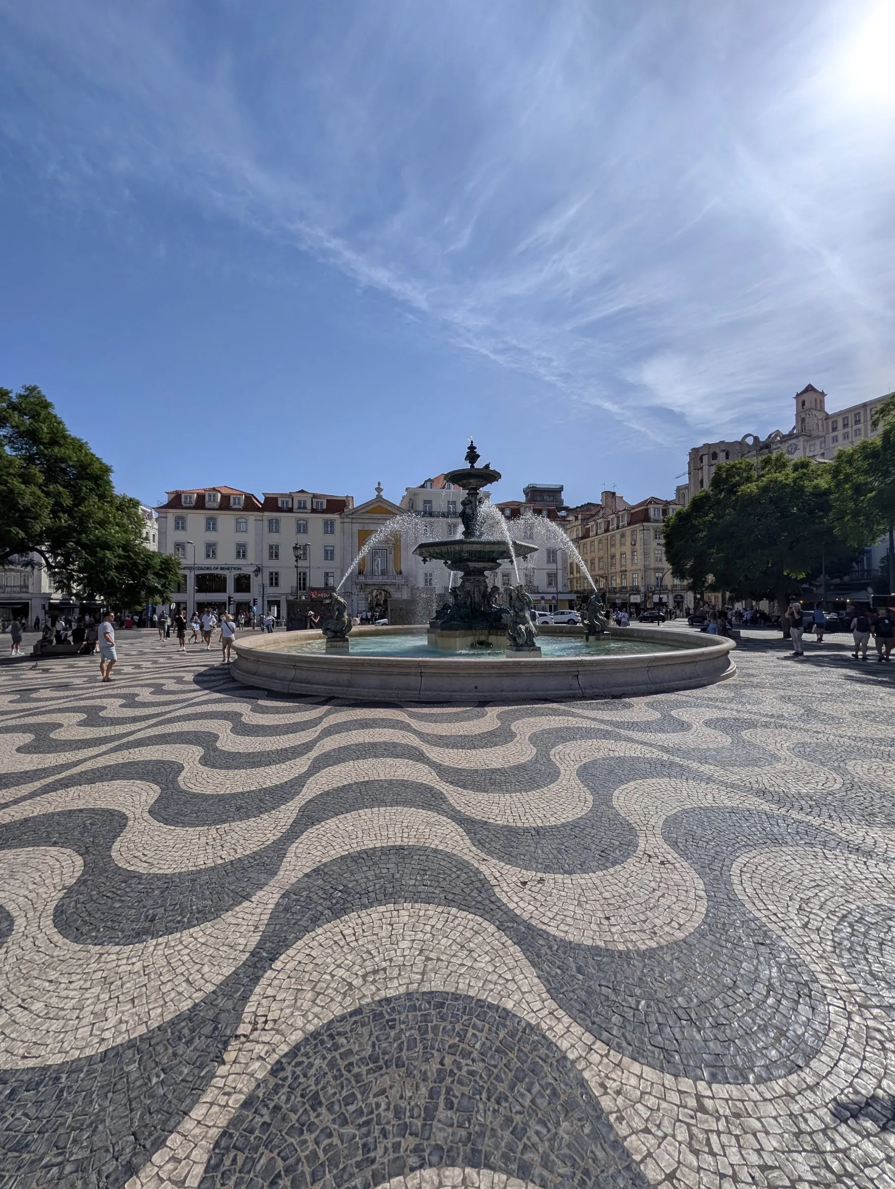Rossio's wave-pattern cobblestones