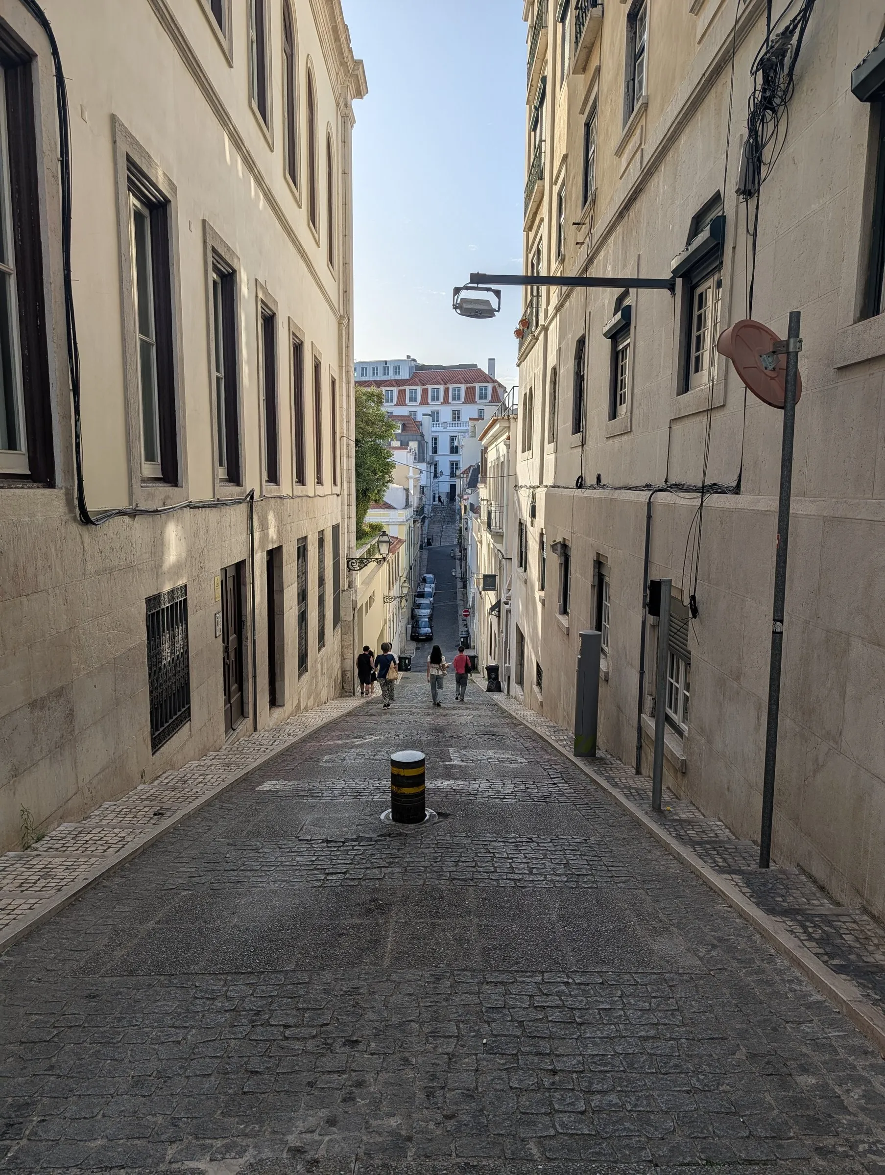 A steep side street
