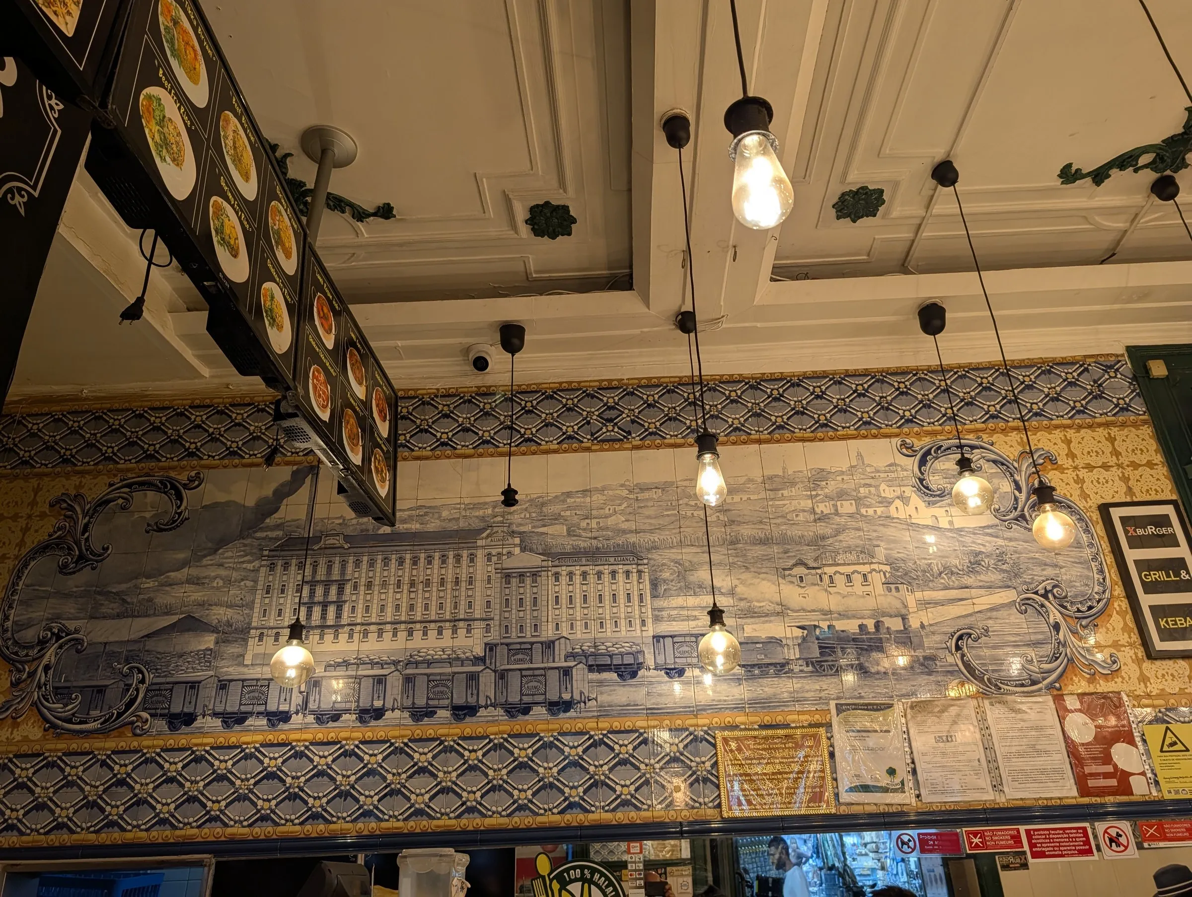 Tile panorama of old Lisbon