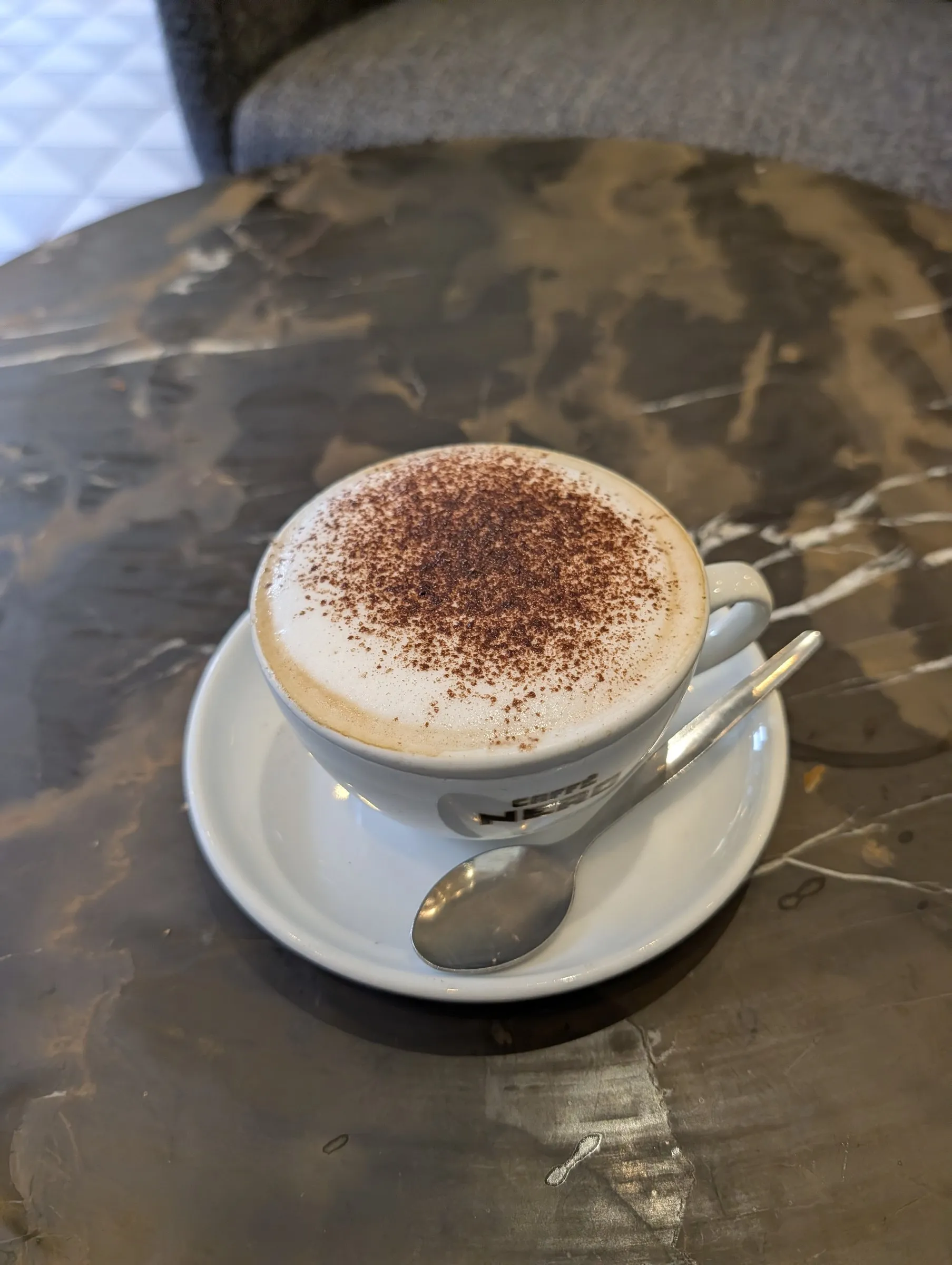 Morning cappuccino before the big walk