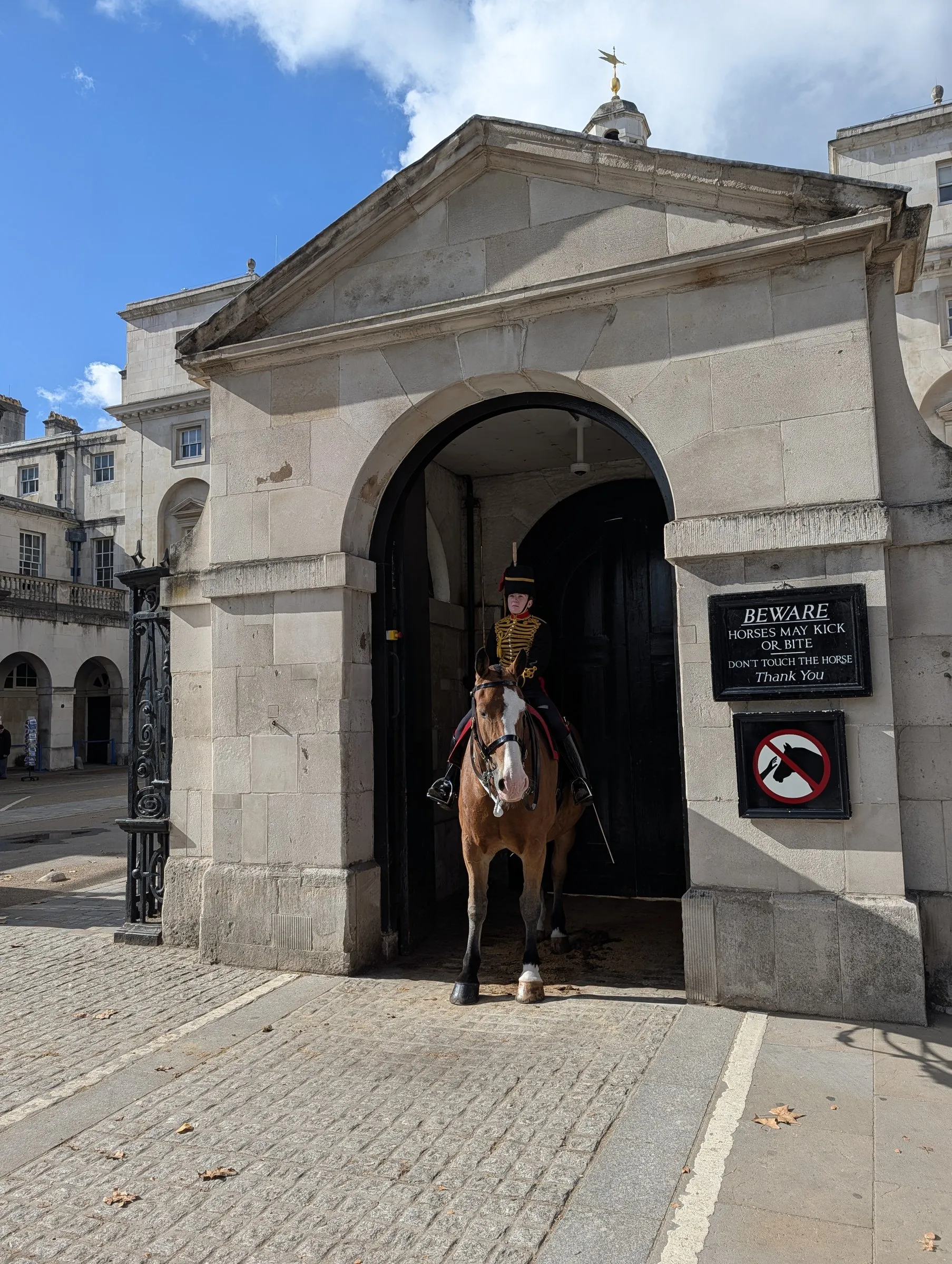 A mounted guard at Horse Guards