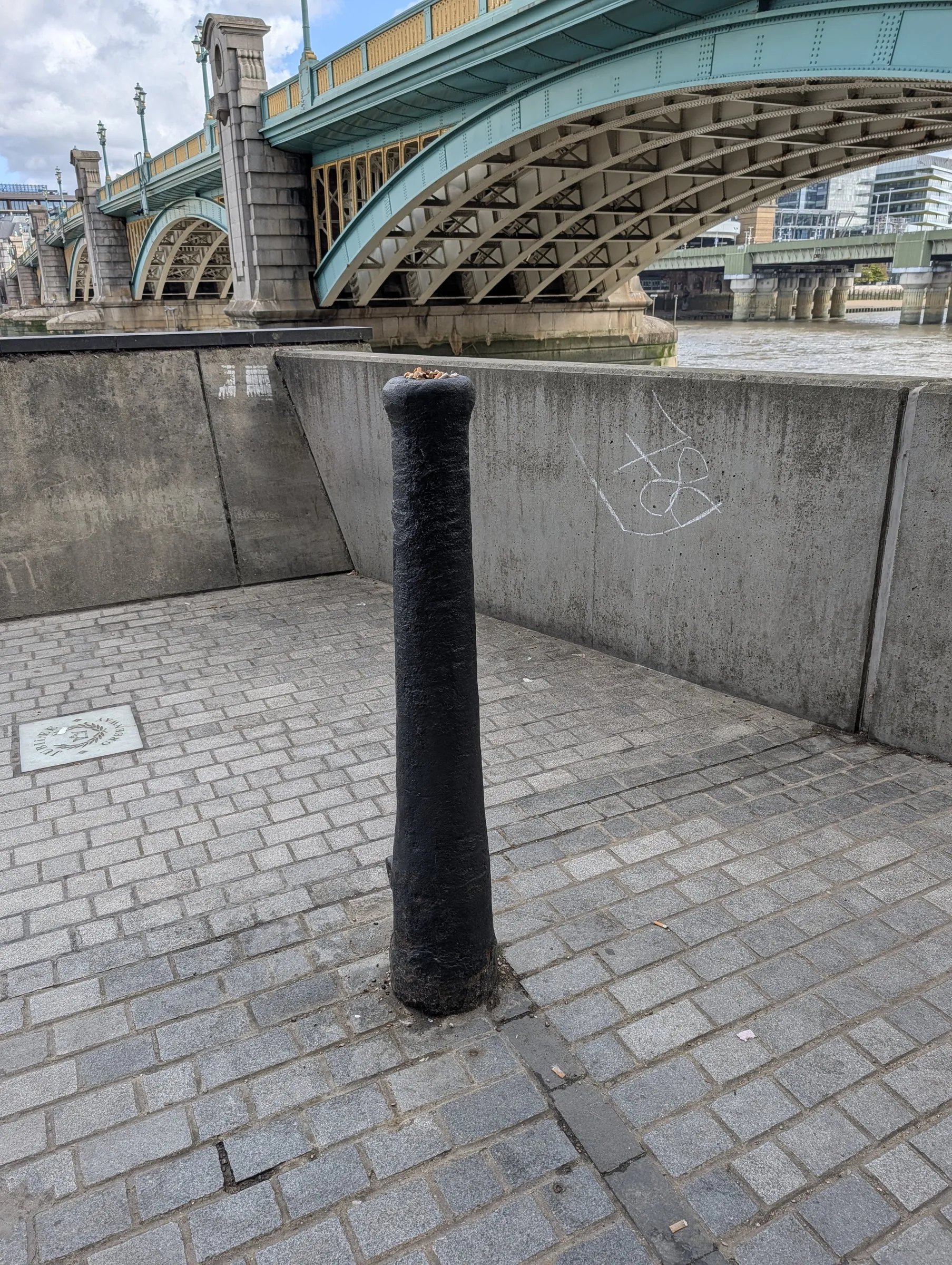 Under Southwark Bridge on the food tour