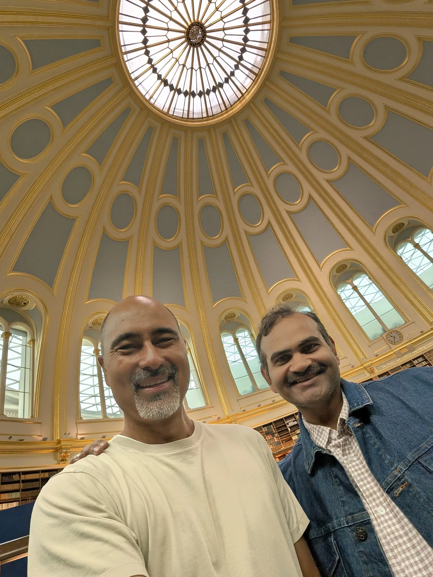 With Mustafa under the Reading Room dome