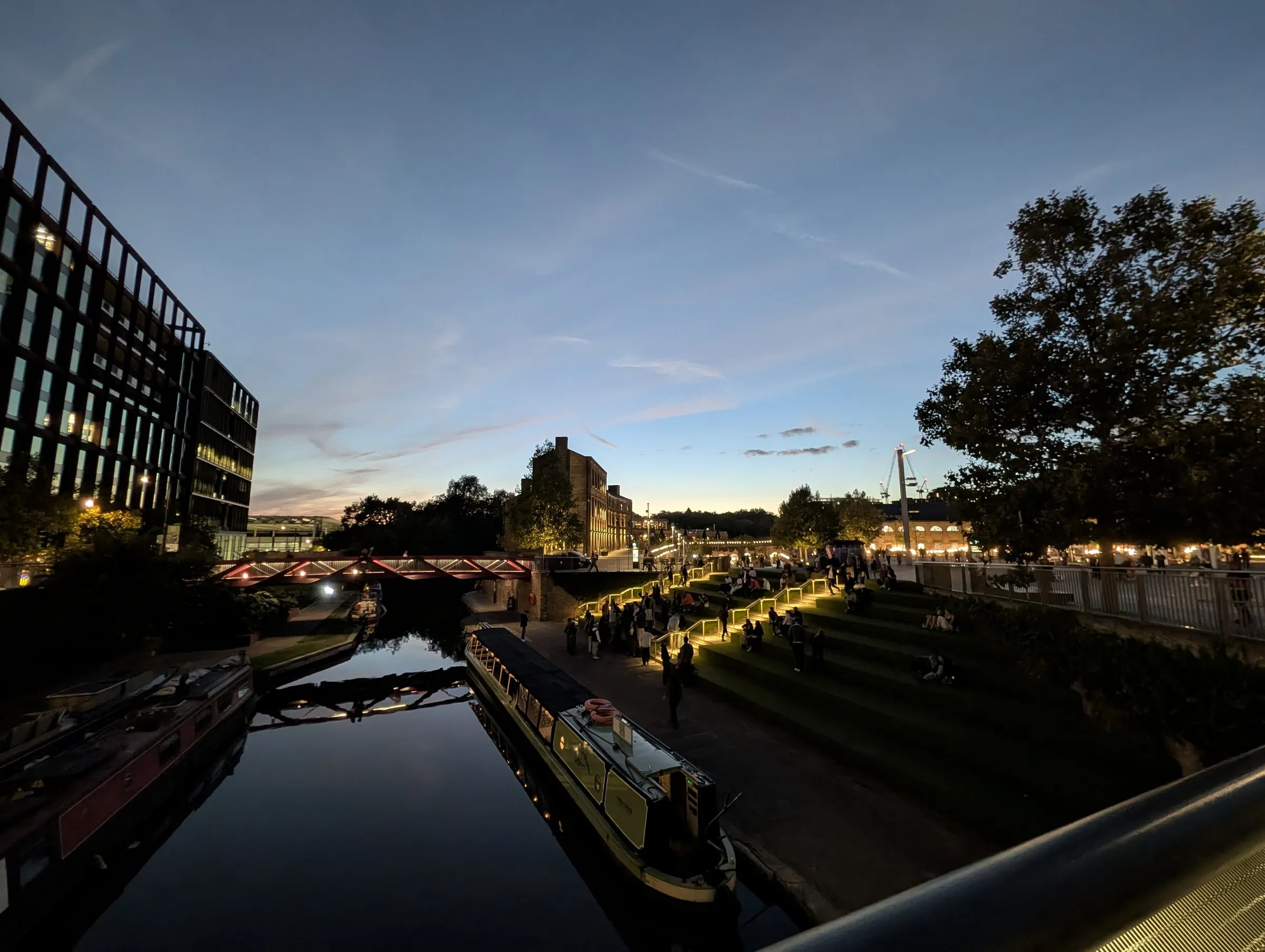 Regent's Canal at King's Cross after dark